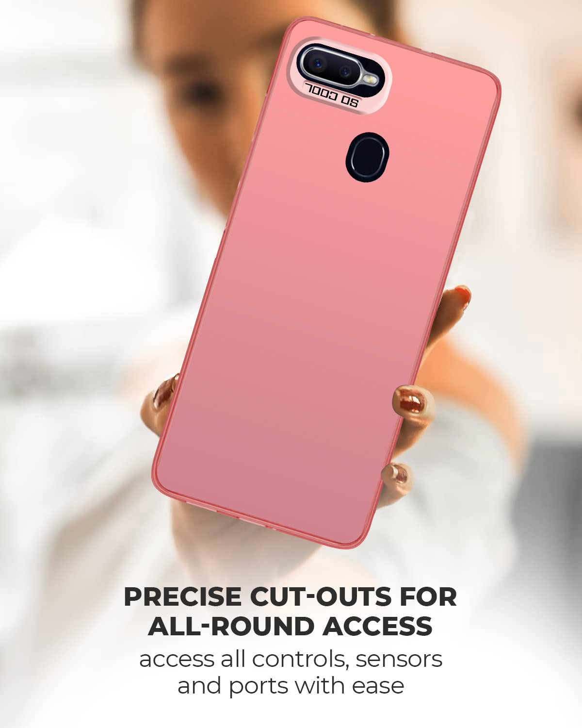 For Oppo F9 | F9 Pro Hard Back Cover Case (Velvet Touch | Professional Glossy Finish | Camera Protection Bump)