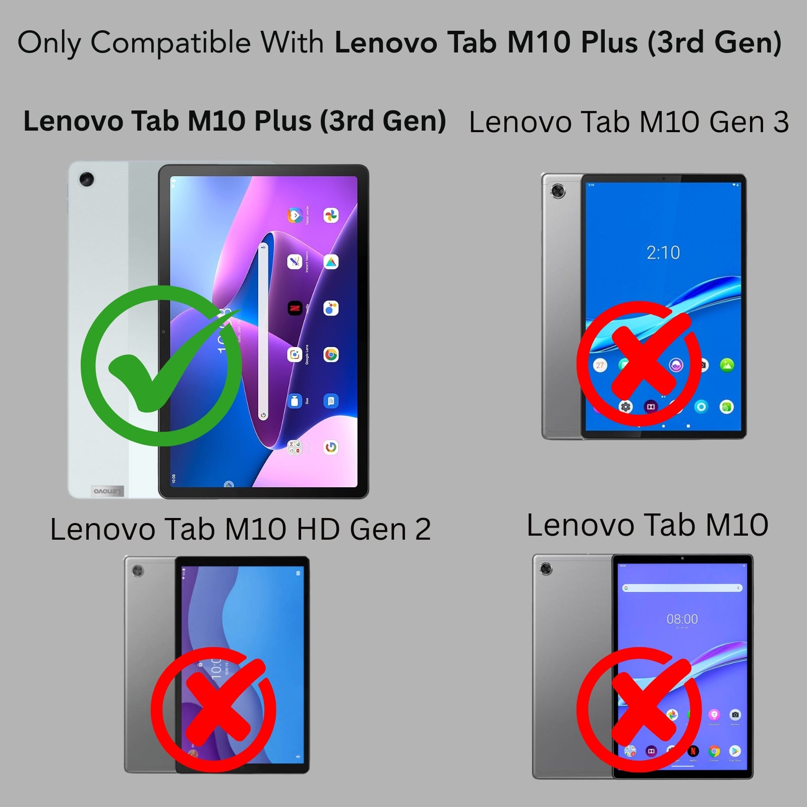 For Flip Cover Folio Case Lenovo Tab M10 Plus (3rd Gen) 12 Inch (PU Leather | Multi-Angle Smart Stand | Card Storage Slots | Silicone Back Pouch)