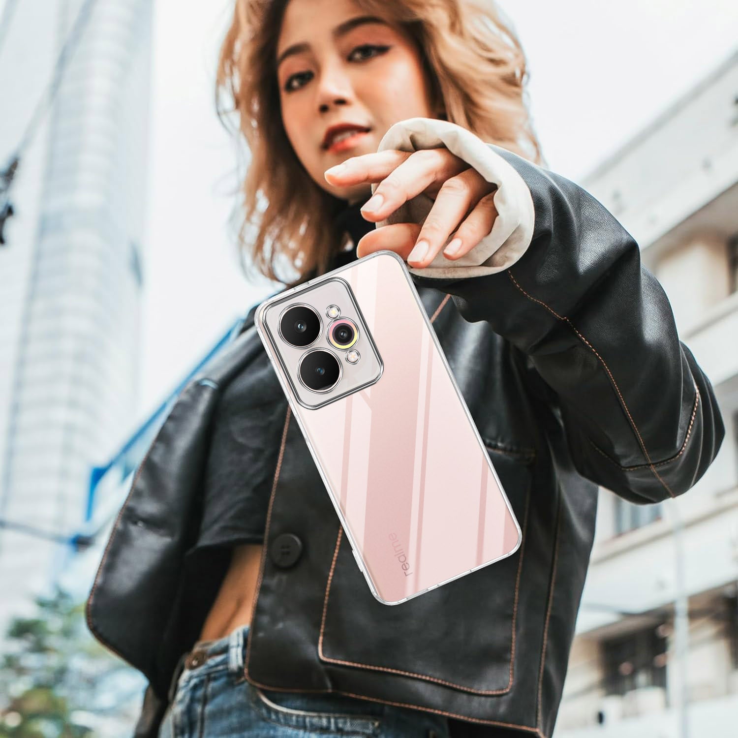 For Realme 15 Back Cover Case Silicone (Clear Shockproof Case with Camera Protection | Soft and Flexible | Transparent)