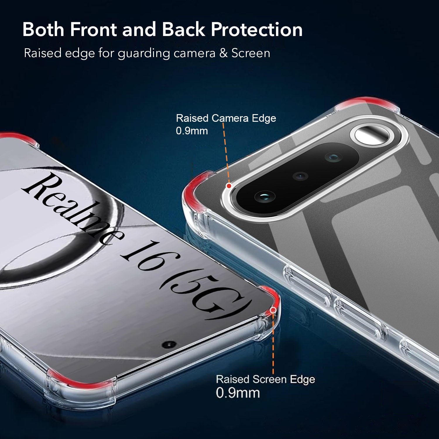 For Realme 16 Back Cover Shockproof Crystal-Clear (Drop & Camera Protection | Hard Polycarbonate)