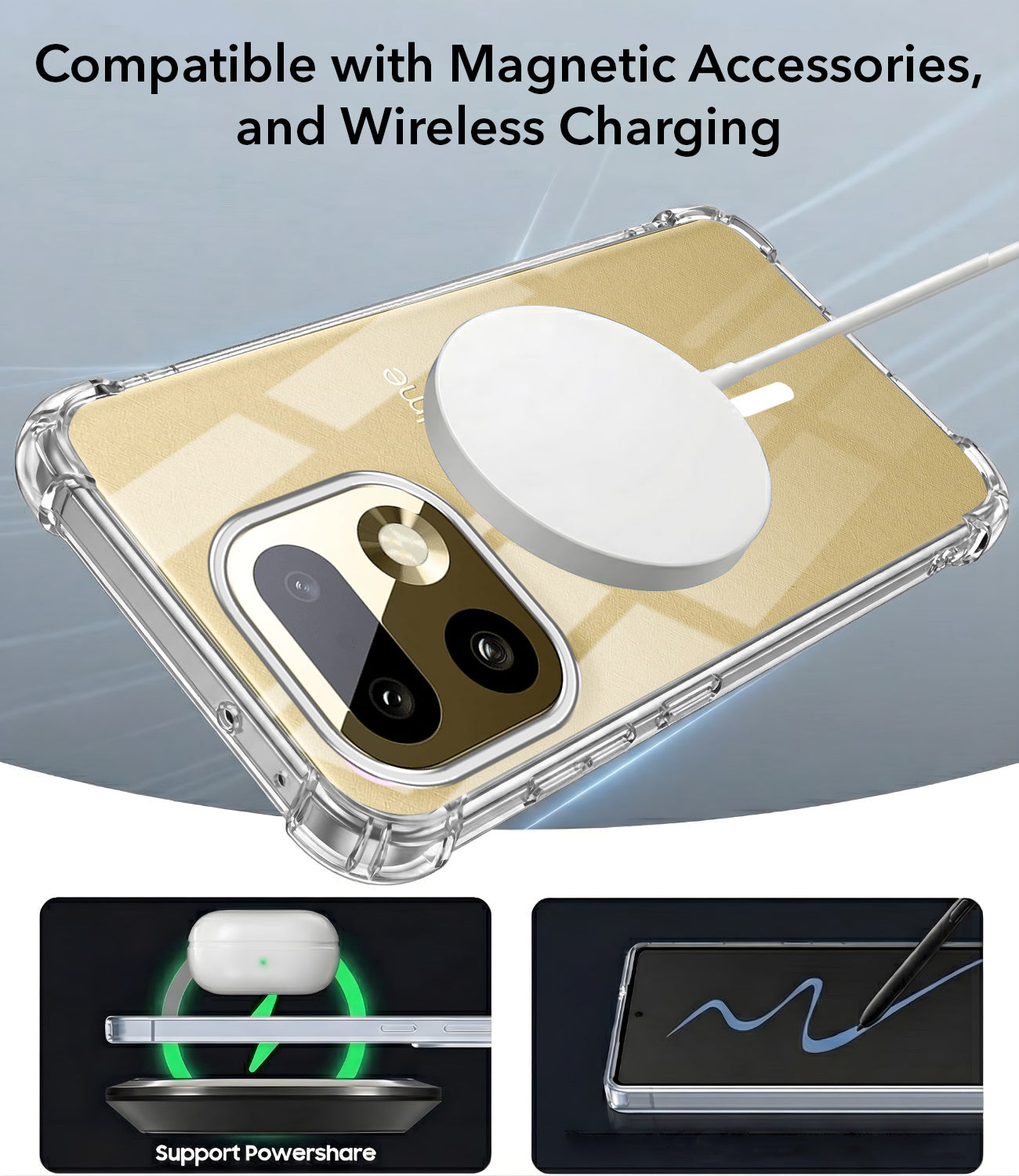 For Realme 16 Pro Plus 5G Back Cover Shockproof Crystal-Clear (Magsafe Wireless Support | Drop & Camera Protection | Hard Polycarbonate)