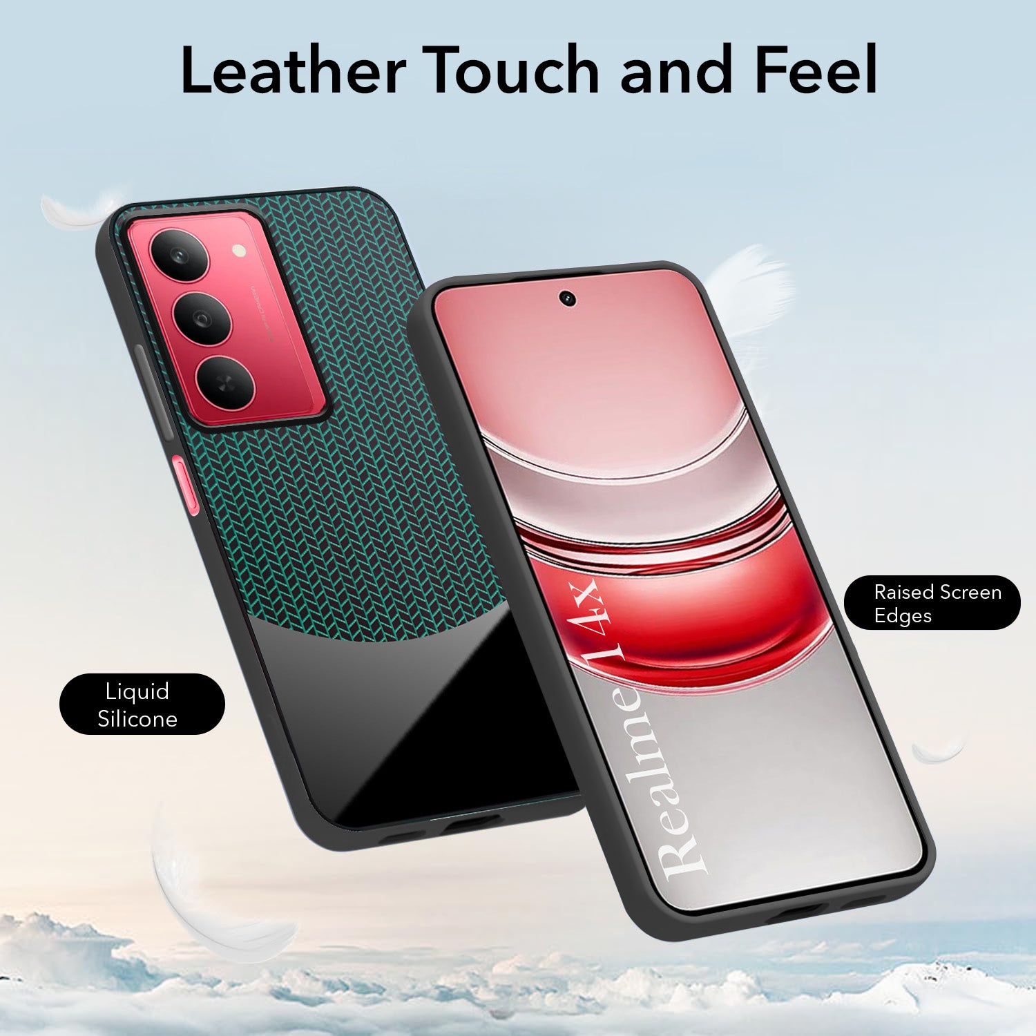 For Realme 14X Silicone Finish Back Cover Case (Premium Minimalist Professional Feel | Camera Protection Bump)