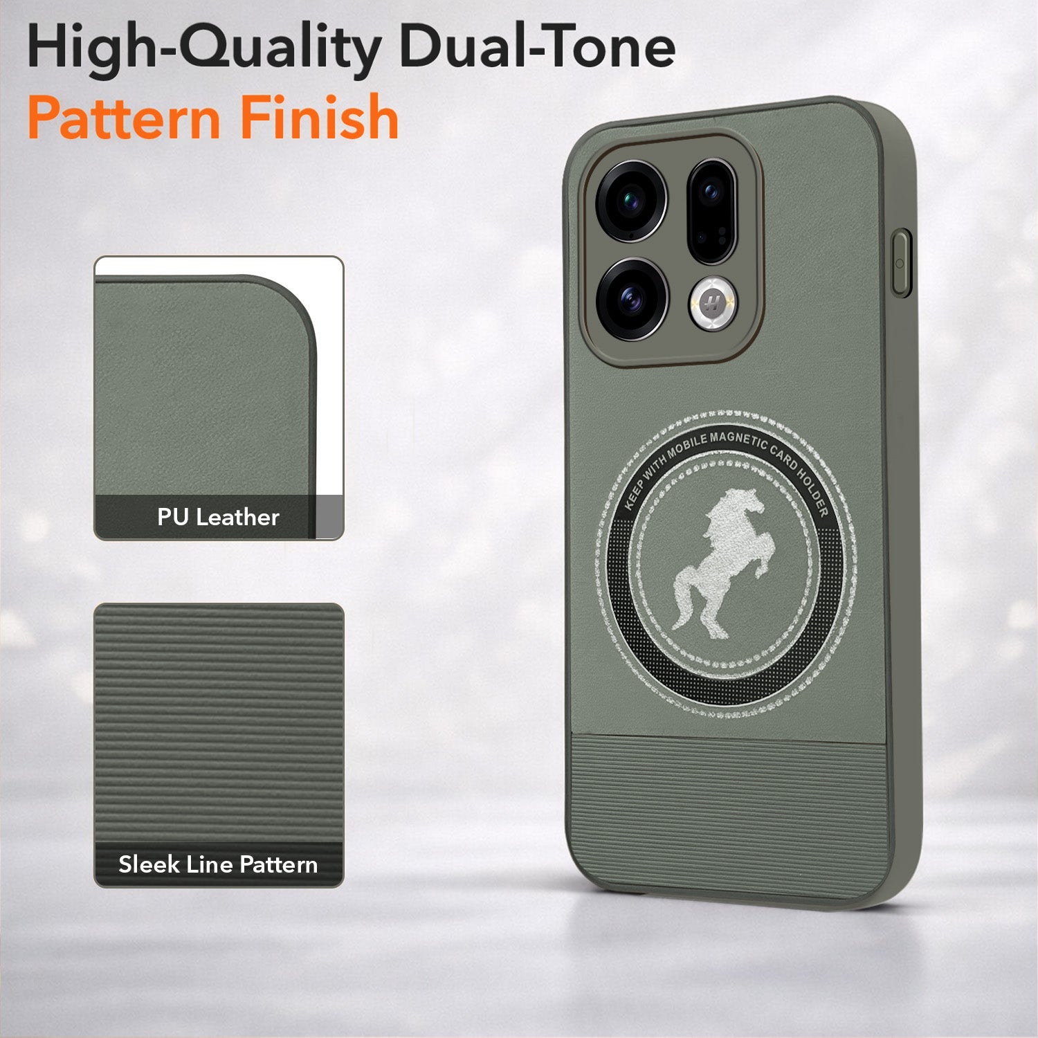 For Oppo Find X9 | Oppo Find X9s Back Cover Case PU Leather Finish (Professional Minimalist Texture | MagSafe Compatile | Camera Protection | Sleek Sober Formal)