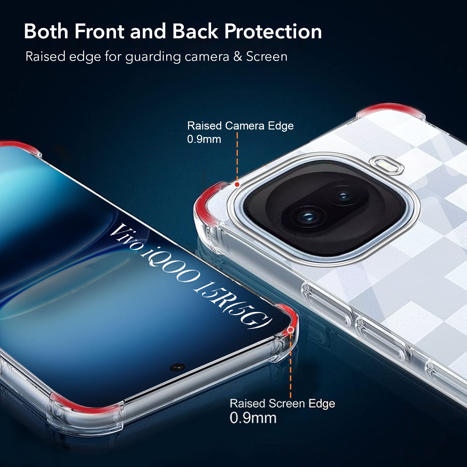 For Vivo iQOO 15R 5G Back Cover Shockproof Crystal-Clear (Drop & Camera Protection | Hard Polycarbonate)
