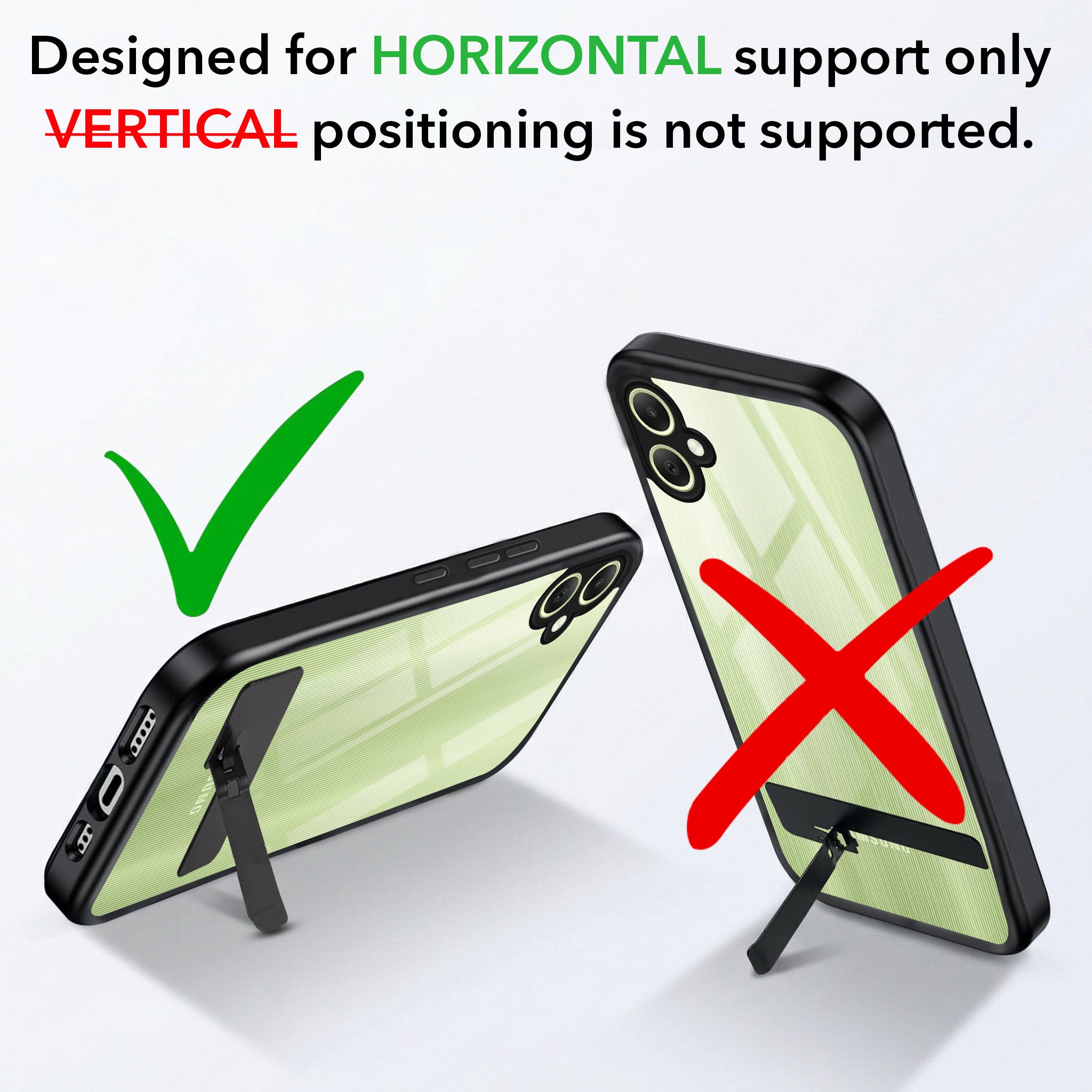 For Samsung Galaxy A05 Back Cover Case (Built-in Stand | Lifetime Anti Yellow | Kickstand Shockproof | Camera Protection | MagSafe Compatible)
