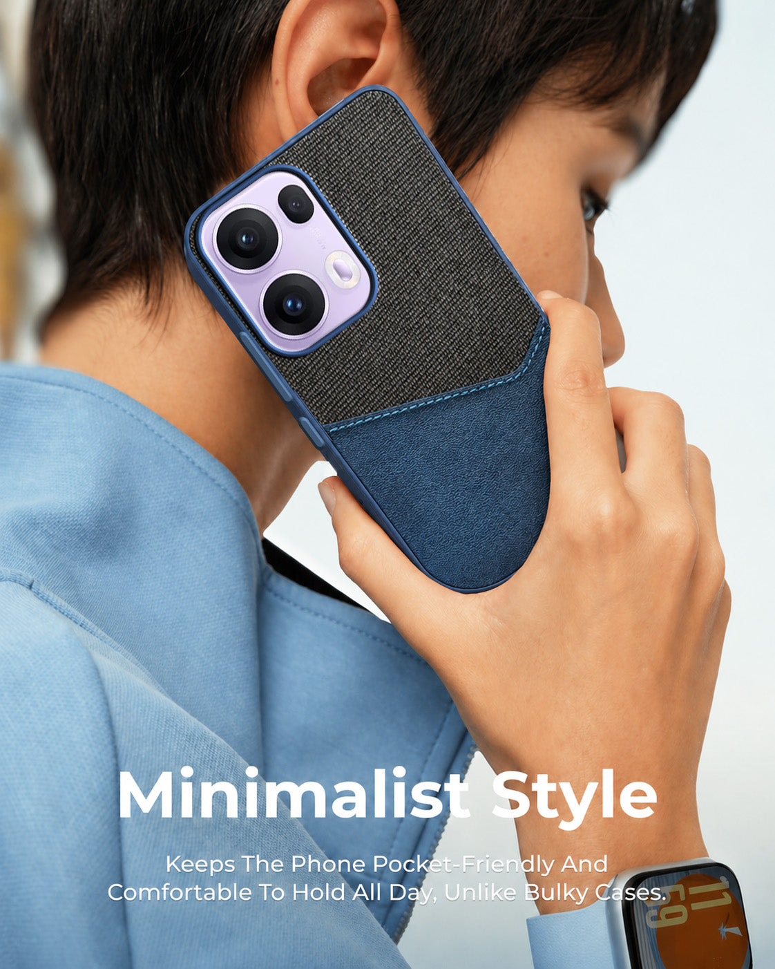 For Oppo Reno13 Pro 5G | Oppo Reno 13 Pro 5G Back Cover Case (Dual PU Leather Stitch | Professional Minimalist | Soft and Flexible)
