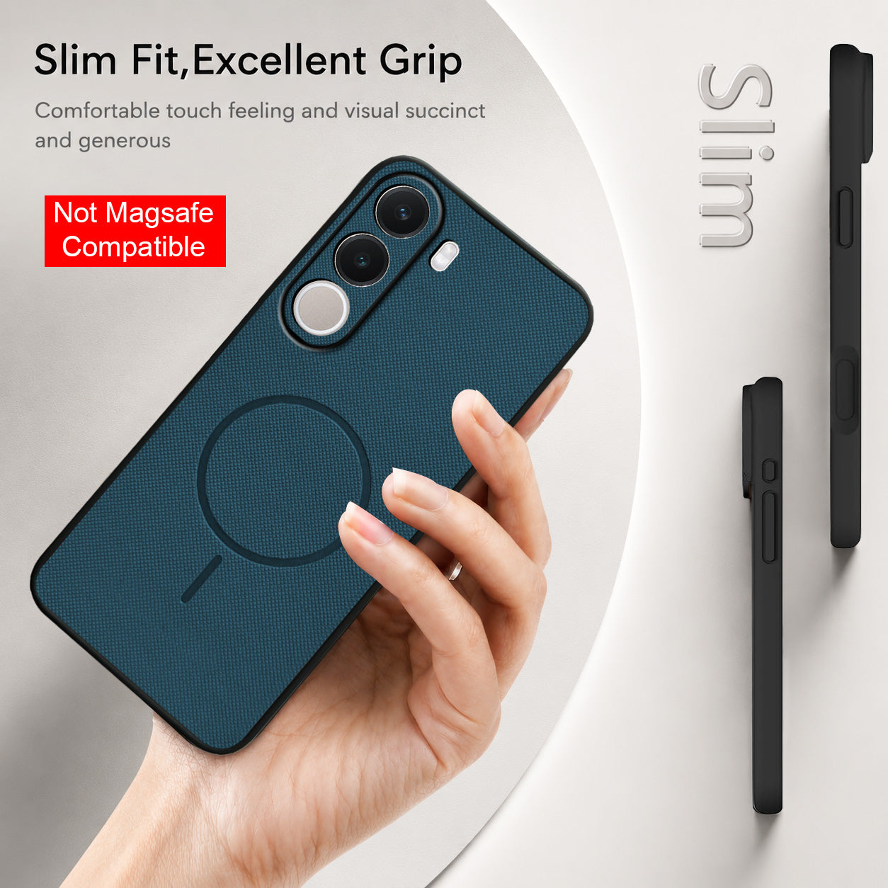 For Realme C100X Back Cover Case PU Leather (Texture Grip Design | Professional Minimalist | Camera Protection | Soft and Flexible)