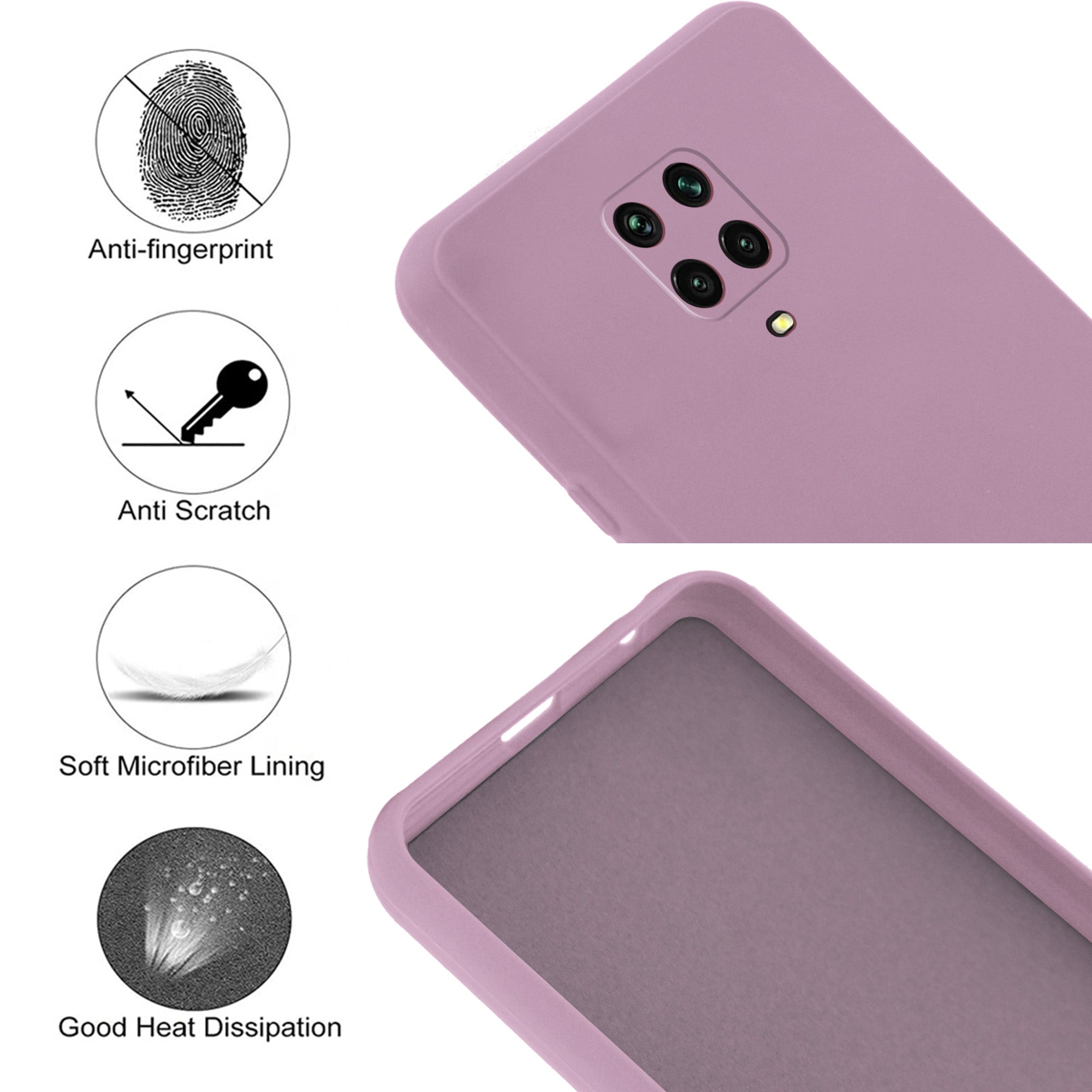 For Redmi Note 9 Pro | 9 Pro Max | Note 10 Lite Back Cover Case (Matte with Inside Fiber Cloth)