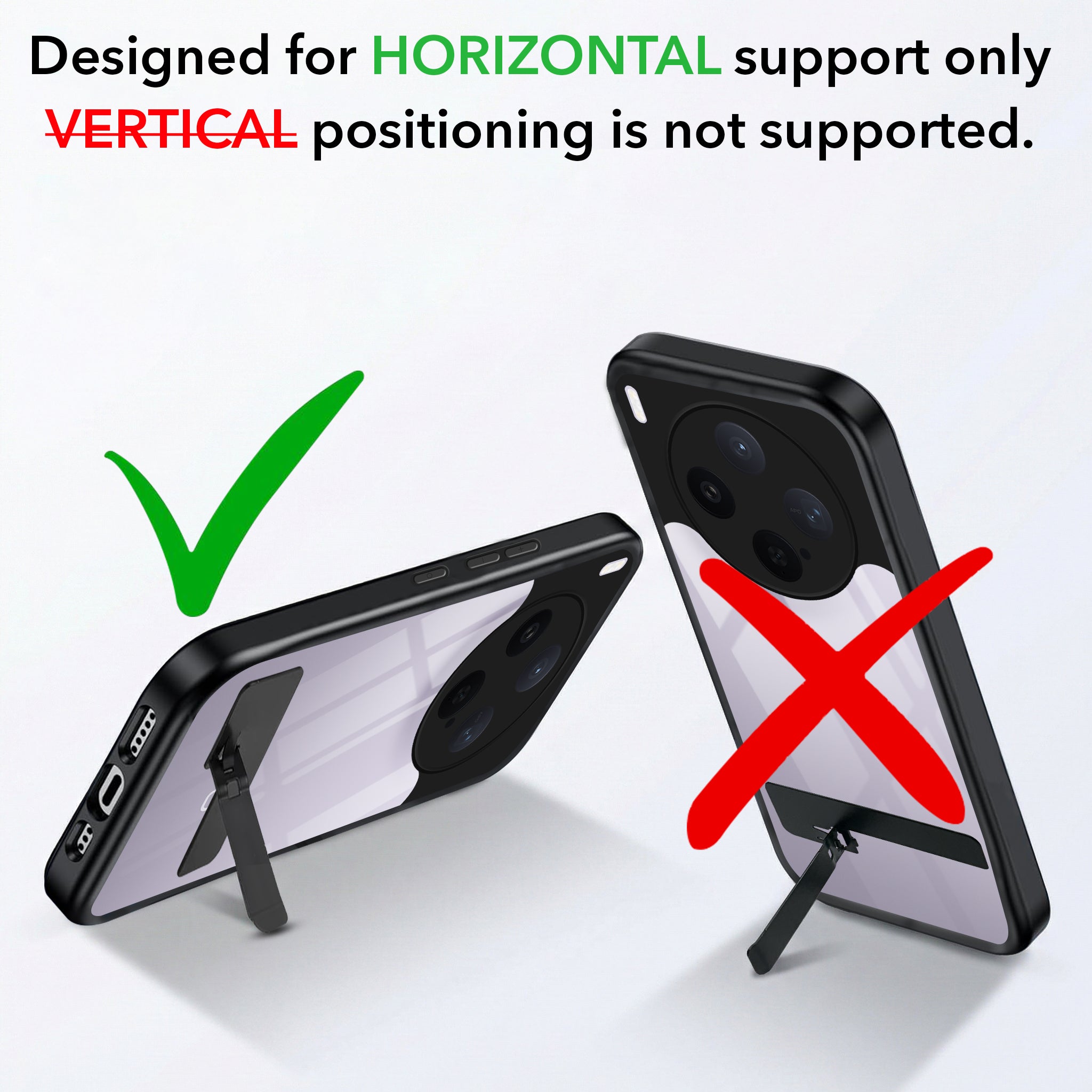 For Vivo X300 5G Back Cover Case (Built-in Stand | Lifetime Anti Yellow | Kickstand Shockproof | Camera Protection | MagSafe Compatible)