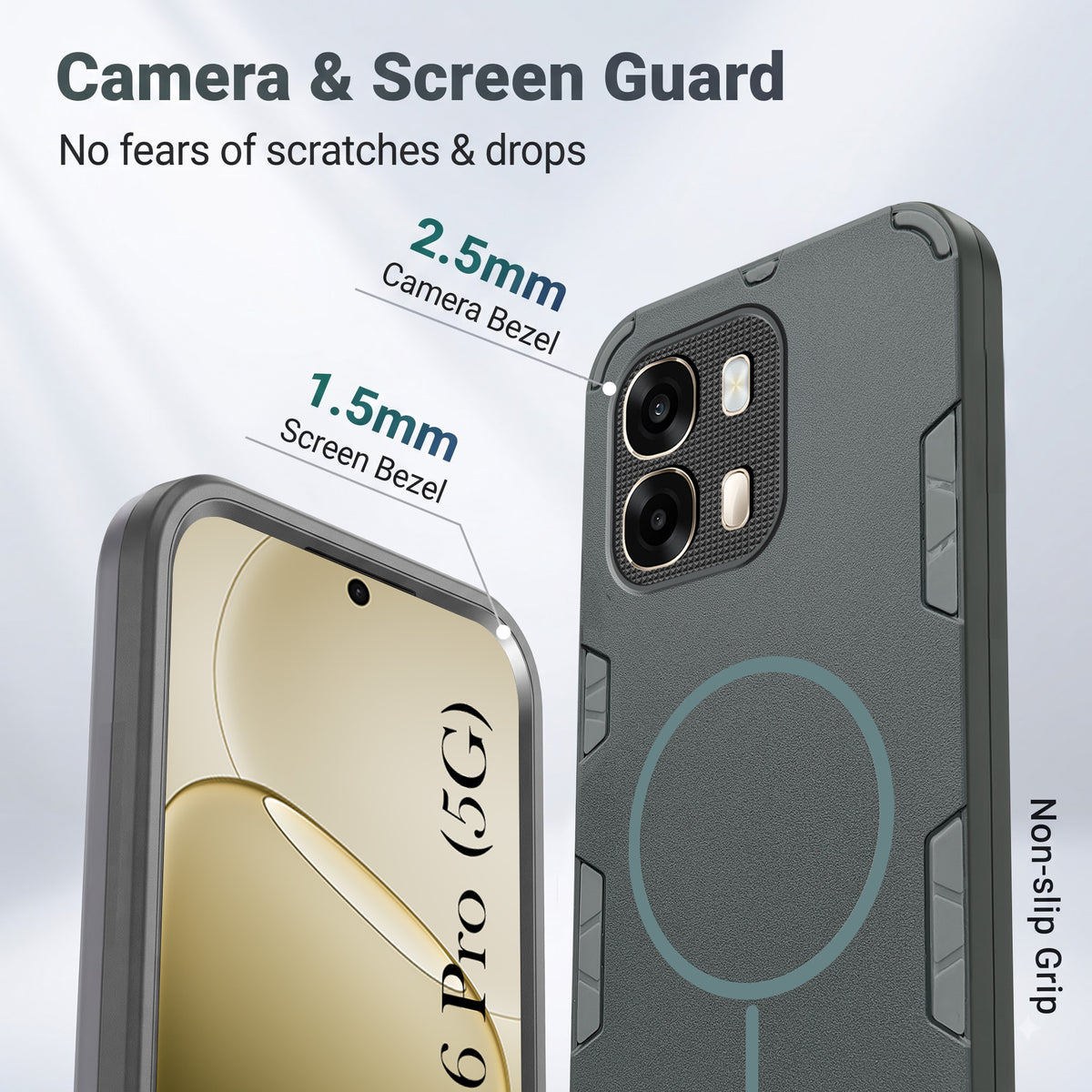 For Oppo A6 Pro Back Cover Case (Slim Hybrid Armor | Shockproof Camera Protection | Rugged Dual Layer)