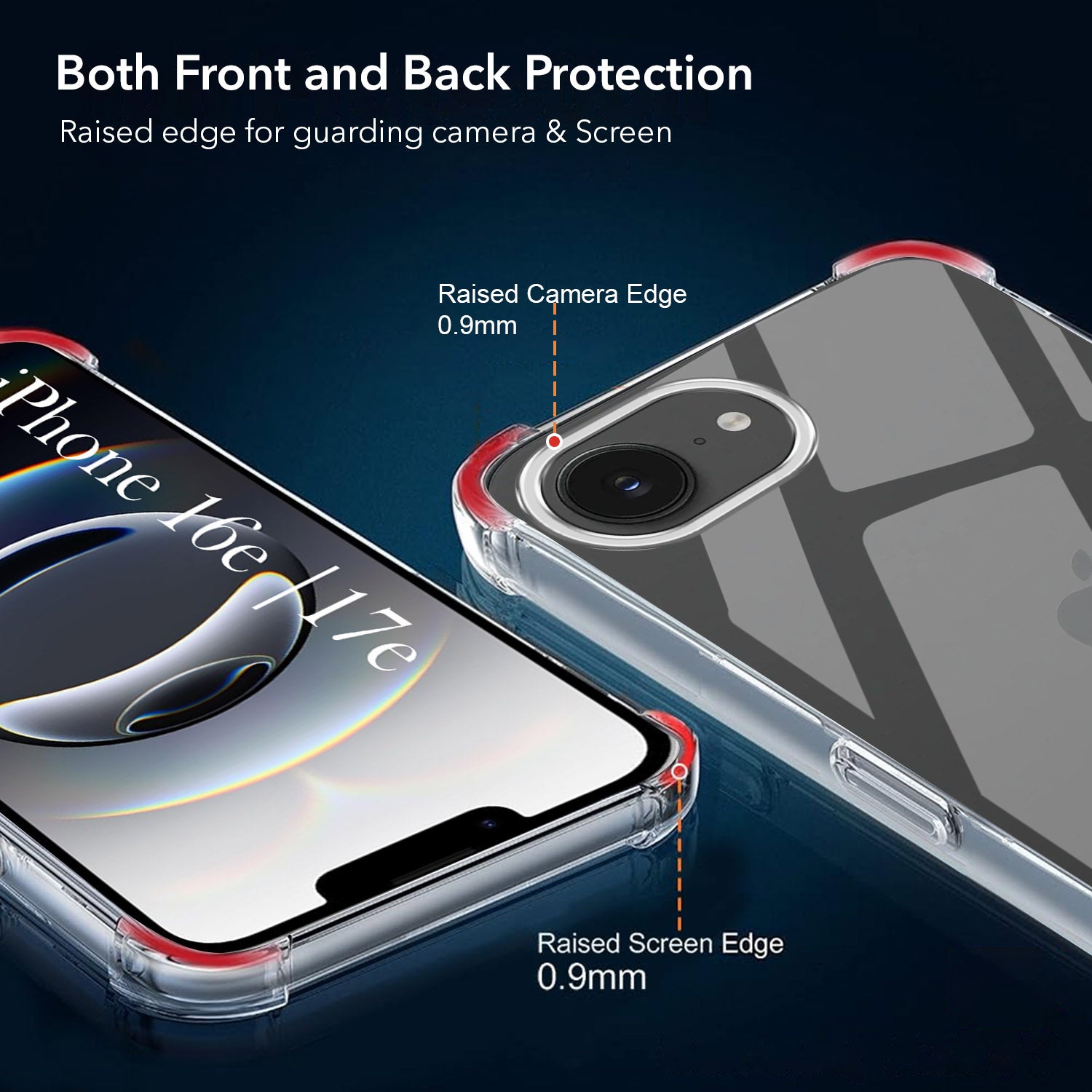 For Apple iPhone 16e | iPhone 17e Back Cover (Shockproof Crystal Clear Case |  Drop & Camera Protection | Hard Polycarbonate)