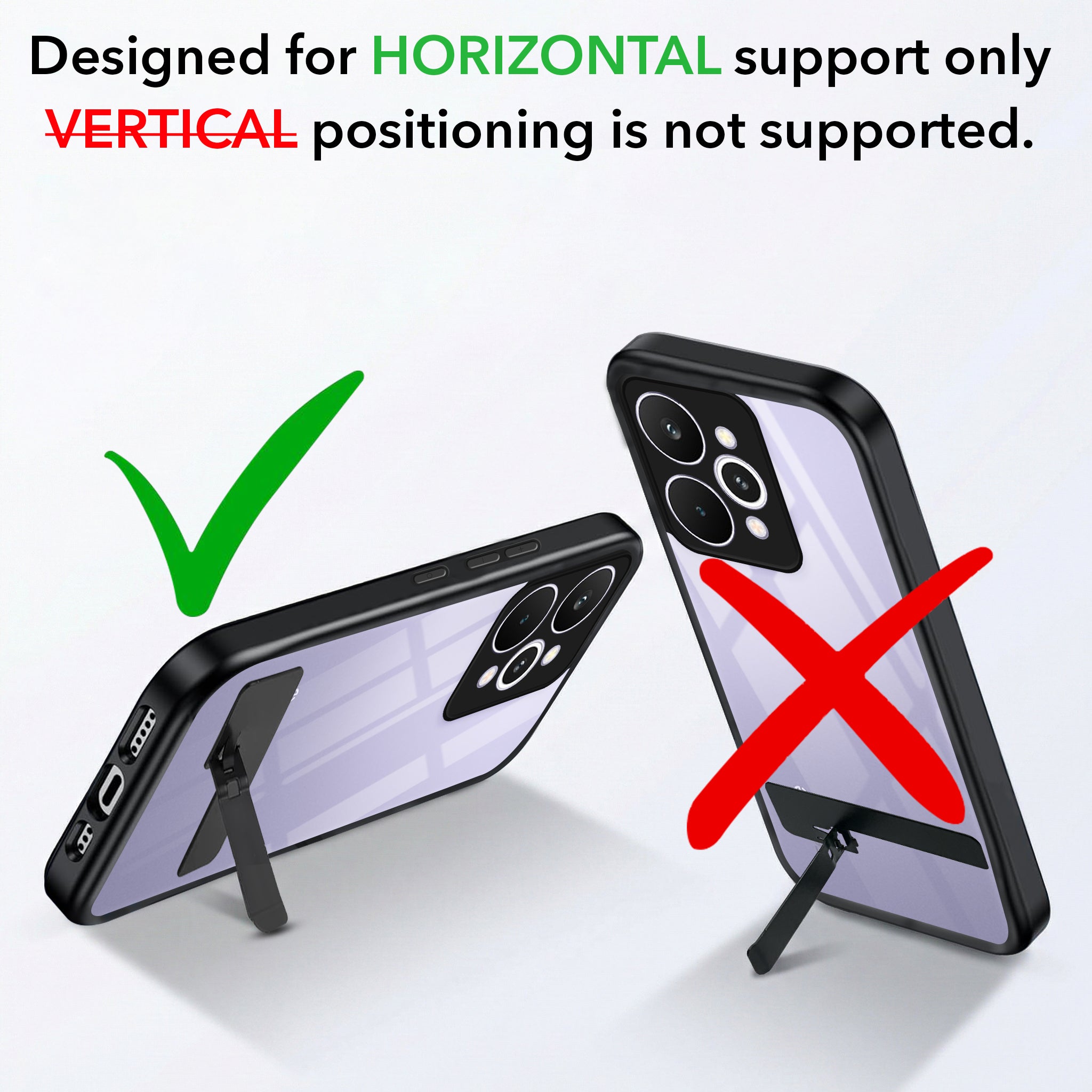 For Realme 15 Pro Back Cover Case (Built-in Stand | Lifetime Anti Yellow | Kickstand Shockproof | Camera Protection | MagSafe Compatible)