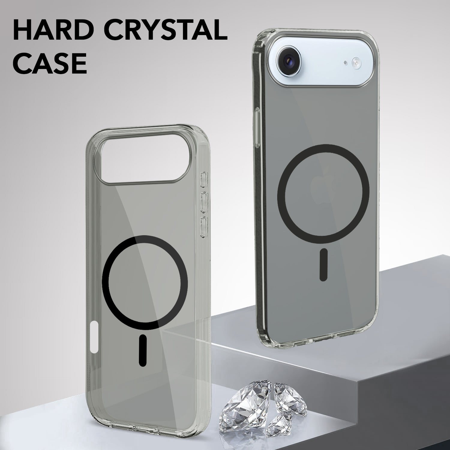 For Apple iPhone 17 Air Back Cover Case Lifetime Anti-Yellow MagSafe Compatible Clear (Sleek Hard Crystal | Camera Protection and Shockproof)