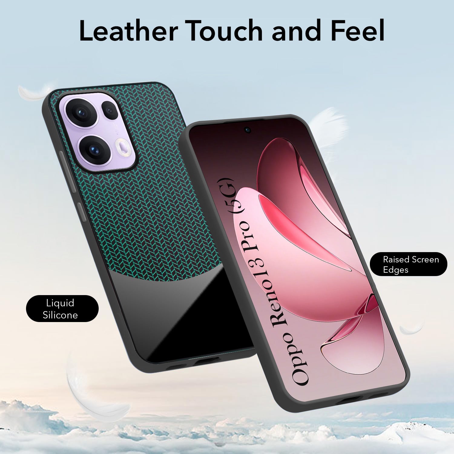 For Oppo Reno13 Pro Silicone Finish Back Cover Case (Premium Minimalist Professional Feel | Camera Protection Bump)