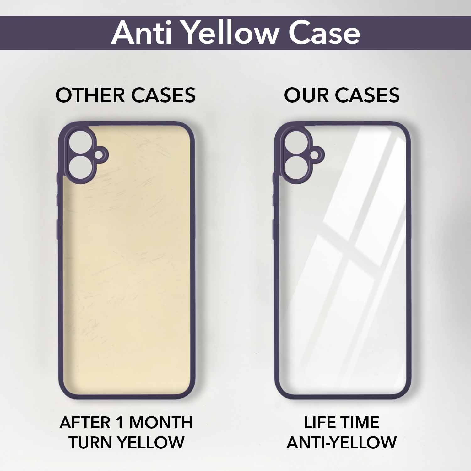 For Samsung Galaxy A04 | A04E Back Cover Case Ultra-Hybrid (Lifetime Anti Yellow | Anti Scratch | Crystal Clear Shockproof)