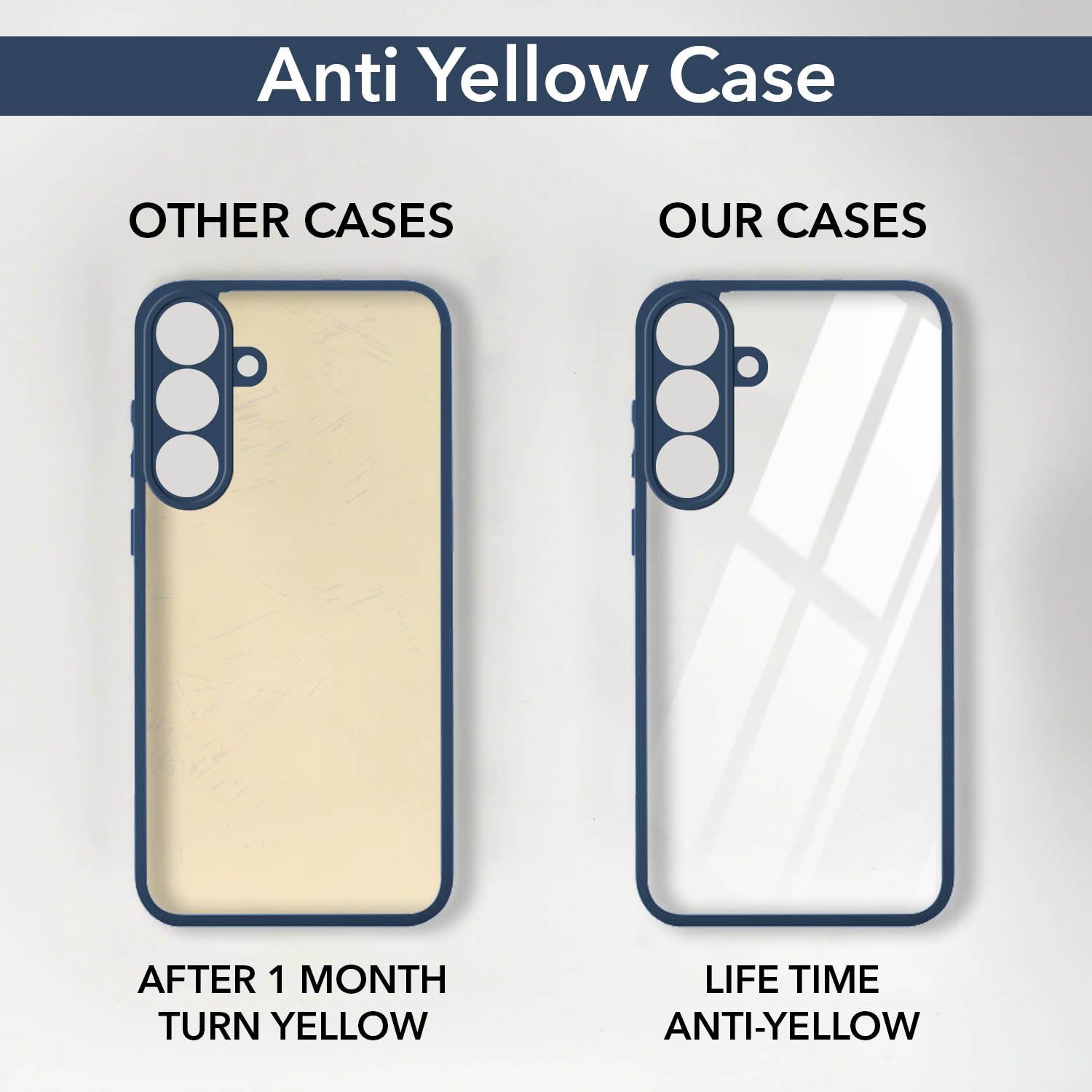 For Samsung Galaxy S25 FE Back Cover Case (Lifetime Anti Yellow | Anti Scratch | Crystal Clear Shockproof)