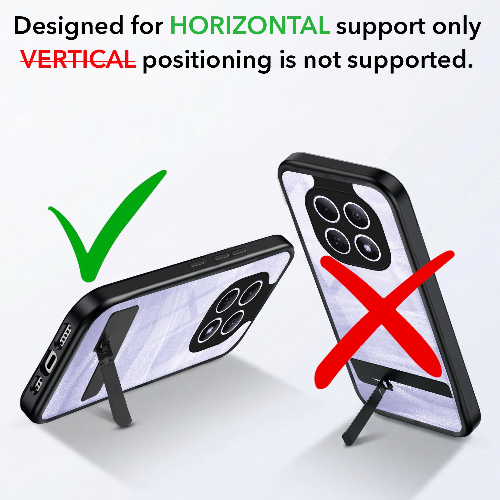 For Redmi note 15 | Redmi note 15 SE (5G) Back Cover Case (Built-in Stand | Lifetime Anti Yellow | Kickstand Shockproof | Camera Protection | MagSafe Compatible)