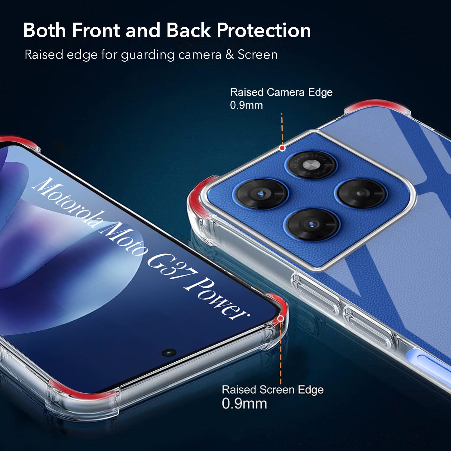 For Motorola Moto G37 Power Back Cover Shockproof Crystal-Clear (Drop & Camera Protection | Hard Polycarbonate)