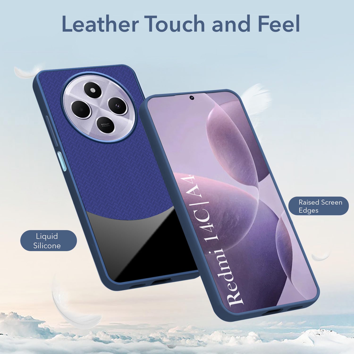 For Redmi A4 5G | Xiaomi Redmi 14C Silicone Finish Back Cover Case (Premium Minimalist Professional Feel | Camera Protection Bump)