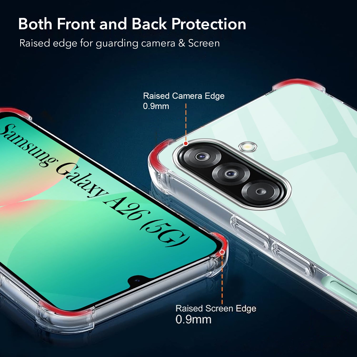 For Samsung Galaxy A26 5G Back Cover Shockproof Crystal-Clear (Drop & Camera Protection | Hard Polycarbonate)