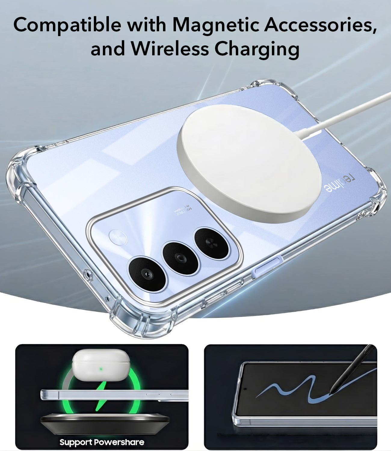 For Realme C83 5G Back Cover Shockproof Crystal-Clear (Magsafe Wireless Support | Drop & Camera Protection | Hard Polycarbonate)