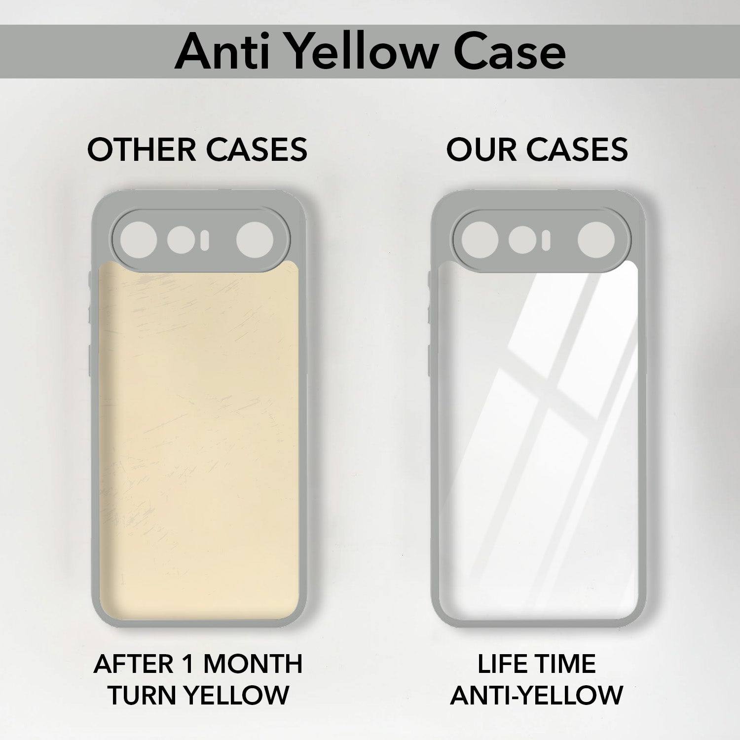 For Vivo X300 FE Back Cover Case Ultra-Hybrid (Lifetime Anti Yellow | Anti Scratch | Crystal Clear Shockproof)