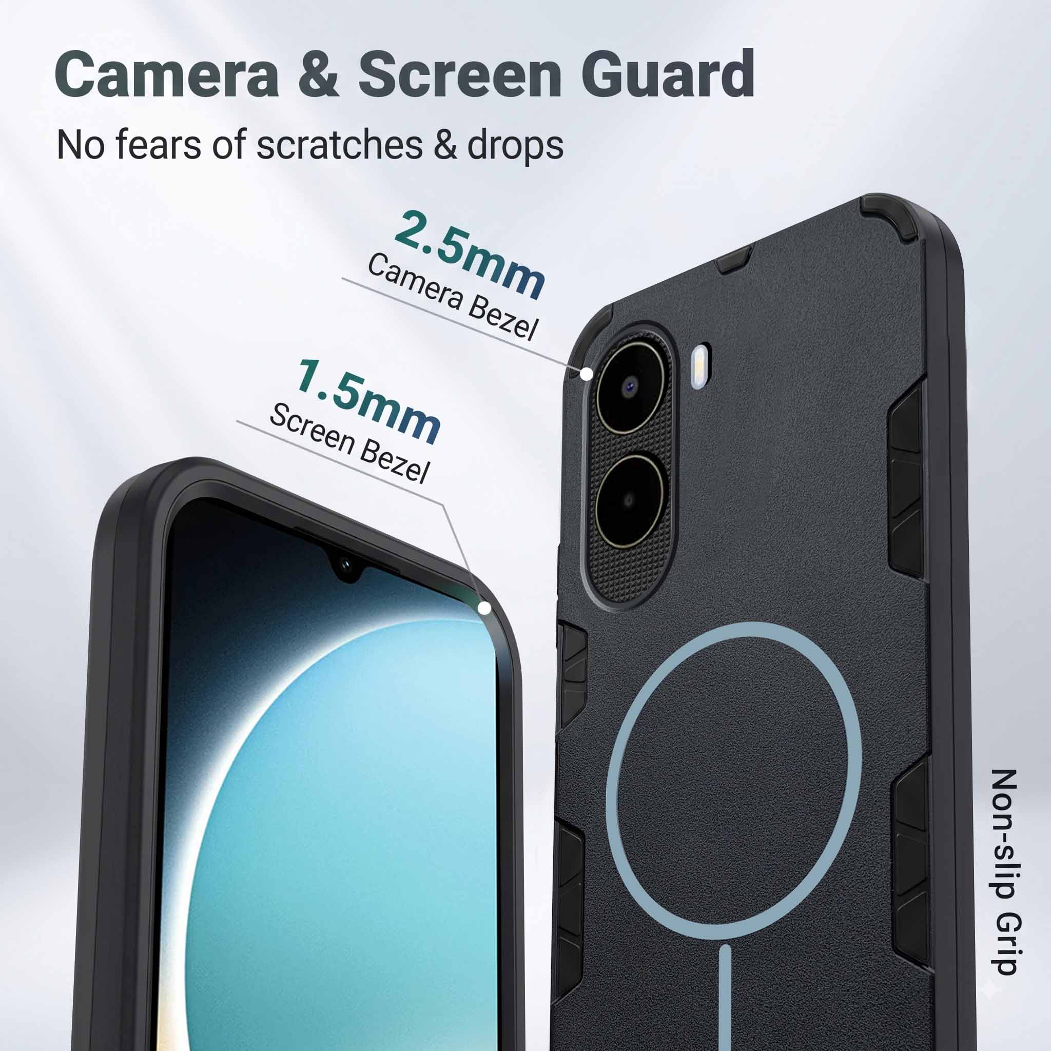 For Poco C81 Back Cover Case (Slim Hybrid Armor | Shockproof Camera Protection | Rugged Dual Layer)
