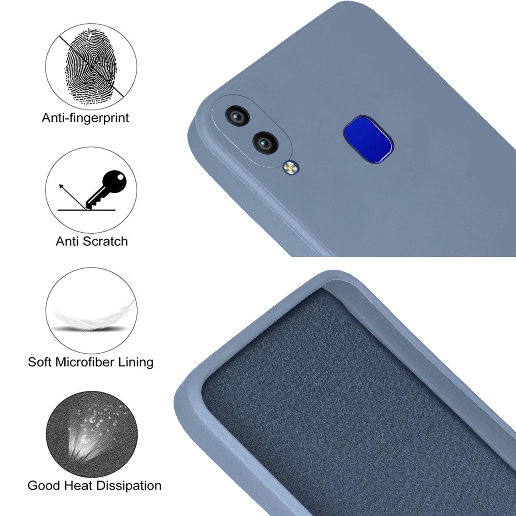 For Vivo Y95 | Vivo Y93 | Vivo Y91 Back Cover Case (Inside Fiber Cloth | Smooth Matte Finish | Elegant Professional Look)