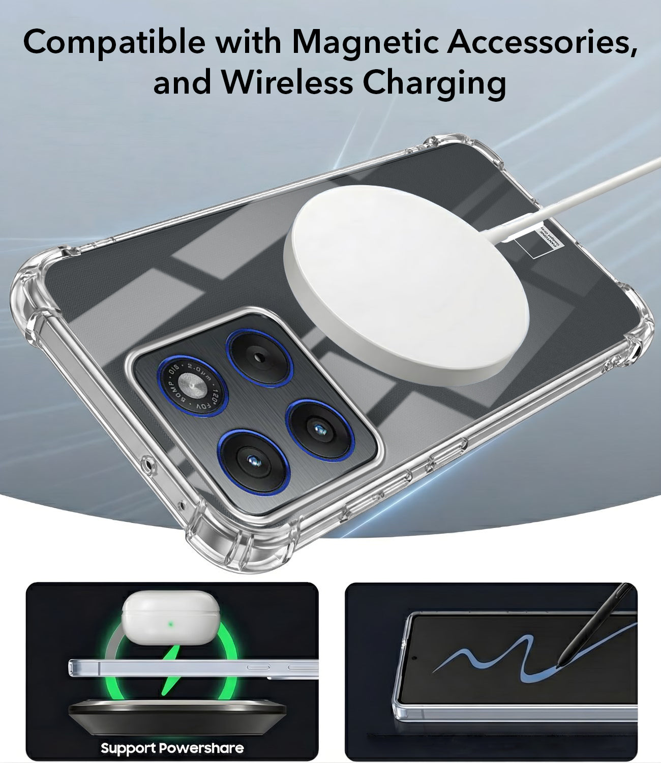 For Motorola Moto Edge 70 Back Cover Shockproof Crystal-Clear (Magsafe Wireless Support | Drop & Camera Protection | Hard Polycarbonate)