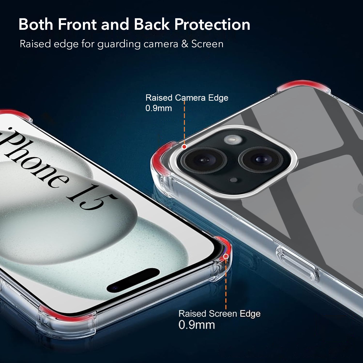 For iPhone 15 Plus Back Cover (Shockproof Crystal Clear Case |  Drop & Camera Protection | Hard Polycarbonate)