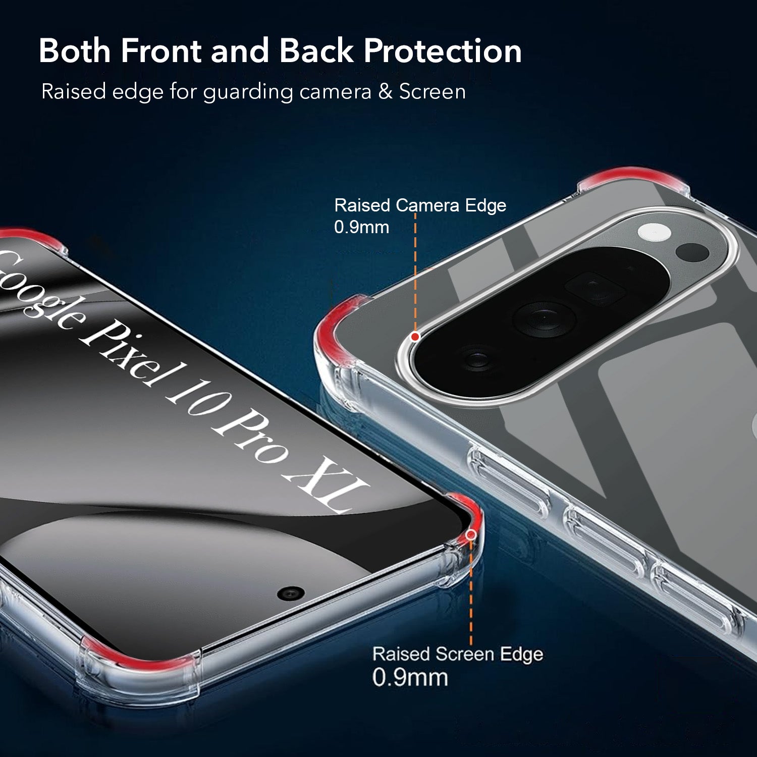 For Google Pixel 10 Pro XL Back Cover Shockproof Crystal-Clear (Drop & Camera Protection | Hard Polycarbonate)