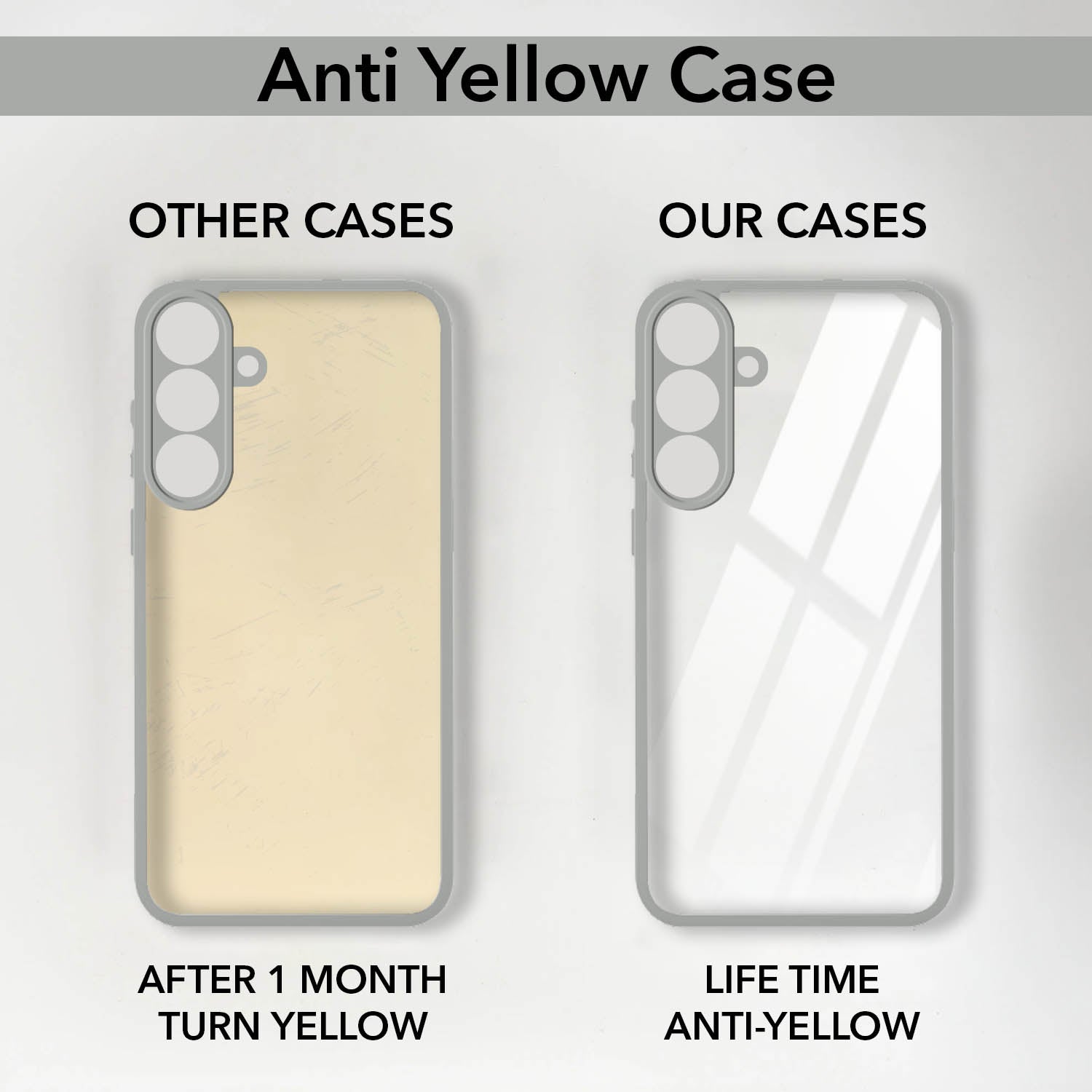 For Samsung Galaxy S25 FE Back Cover Case (Lifetime Anti Yellow | Anti Scratch | Crystal Clear Shockproof)
