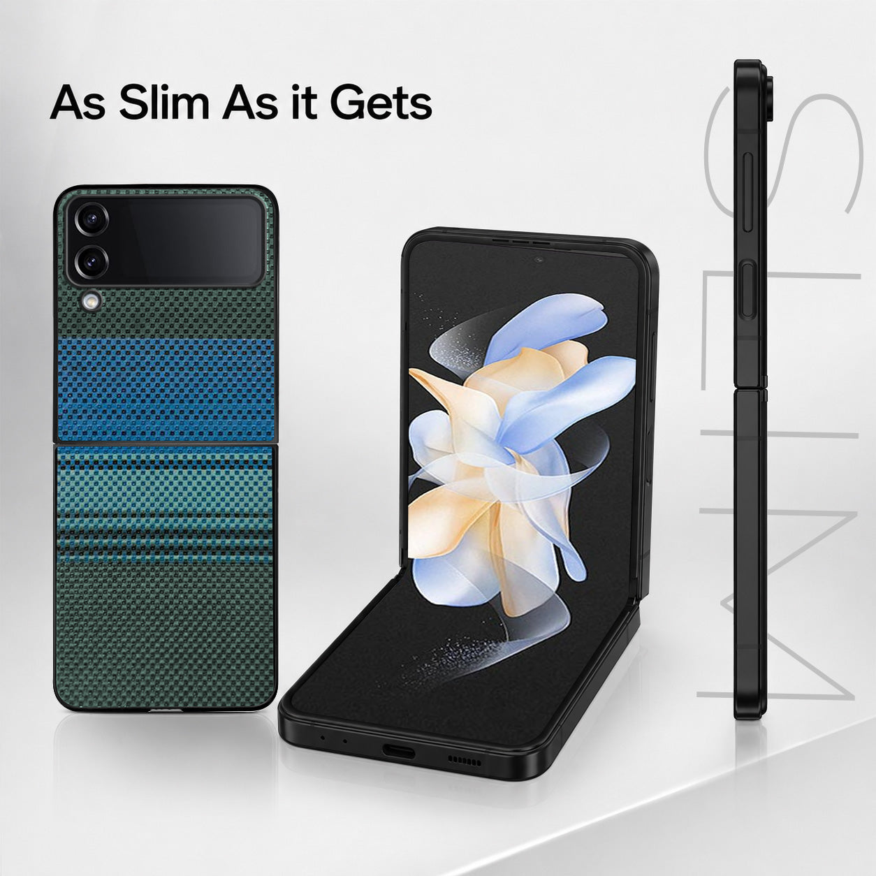 For Samsung Galaxy Z Flip 4 5G Back Flip Case Cover (Craft Printed Design | Hybrid Texture | Inside Microfiber Cloth)