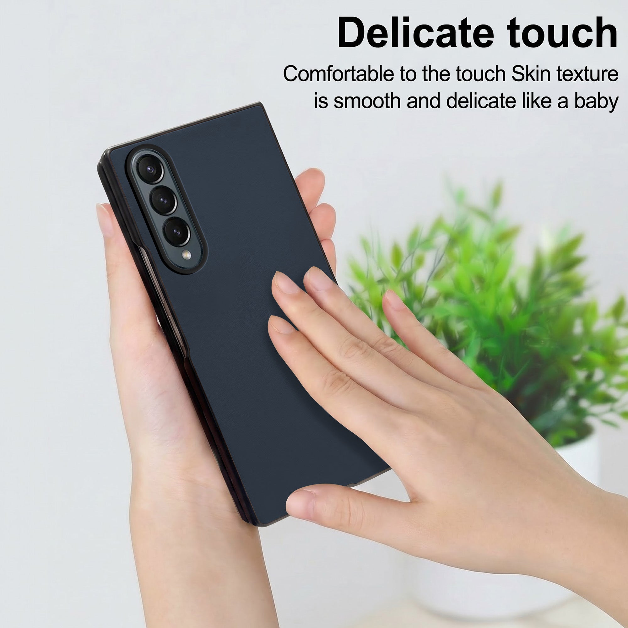 For Samsung Galaxy Z Fold 4 5G Premium Cover Case (Soft Leather Touch | Interior Protective Cloth | Slim 360* Protection)