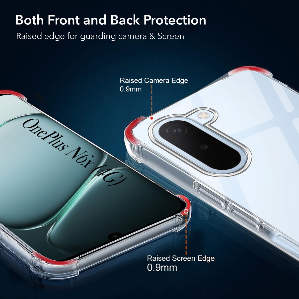 For OnePlus N6X Back Cover Shockproof Crystal-Clear (Drop & Camera Protection | Hard Polycarbonate)