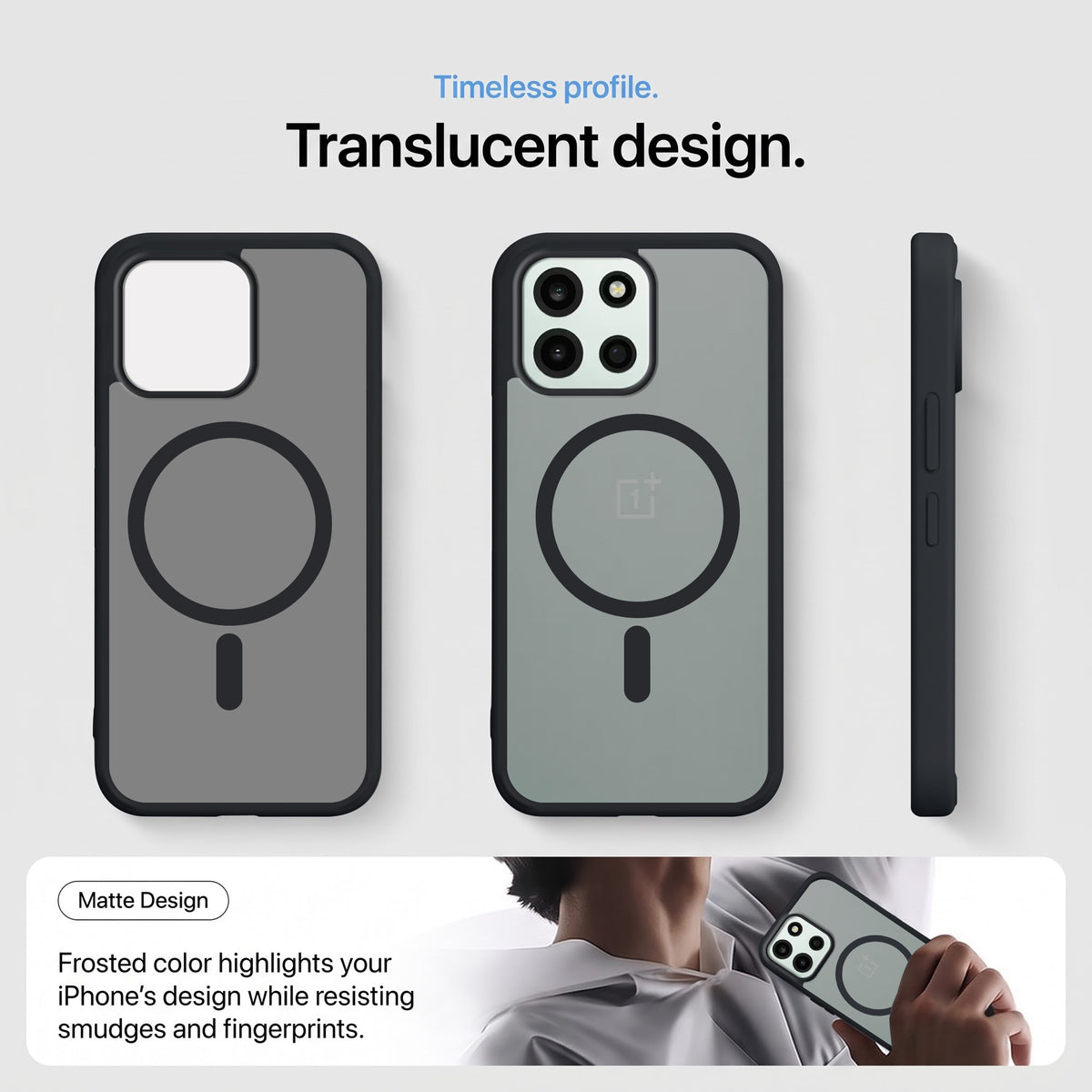 For Oneplus Nord 6 Matte Finish Back Case Cover (MagSafe Compatible | Translucent Soft Touch | Slim and Unbreakable)