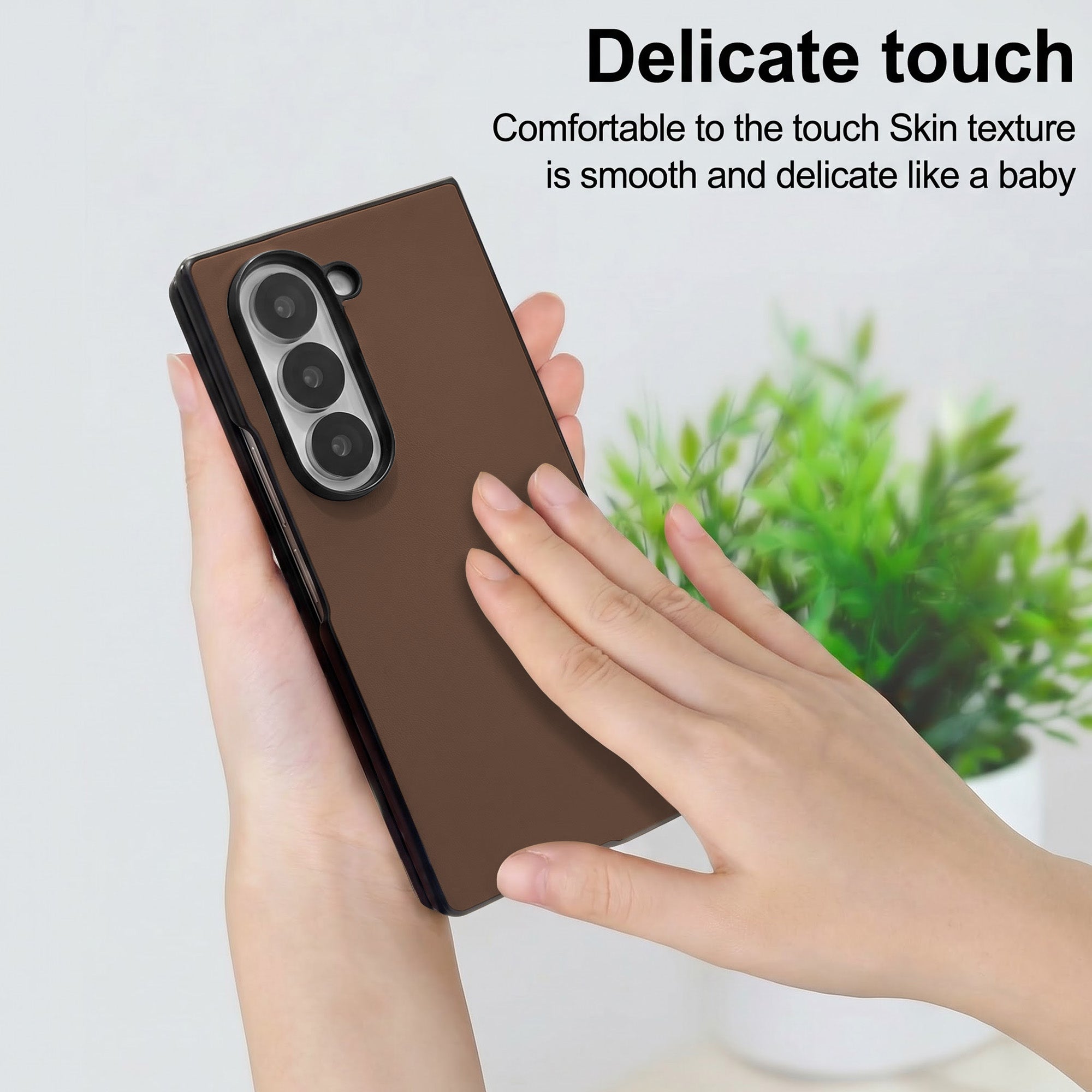 For Samsung Galaxy Z Fold 6 5G Premium Cover Case (Soft Leather Touch | Interior Protective Cloth | Slim 360* Protection)