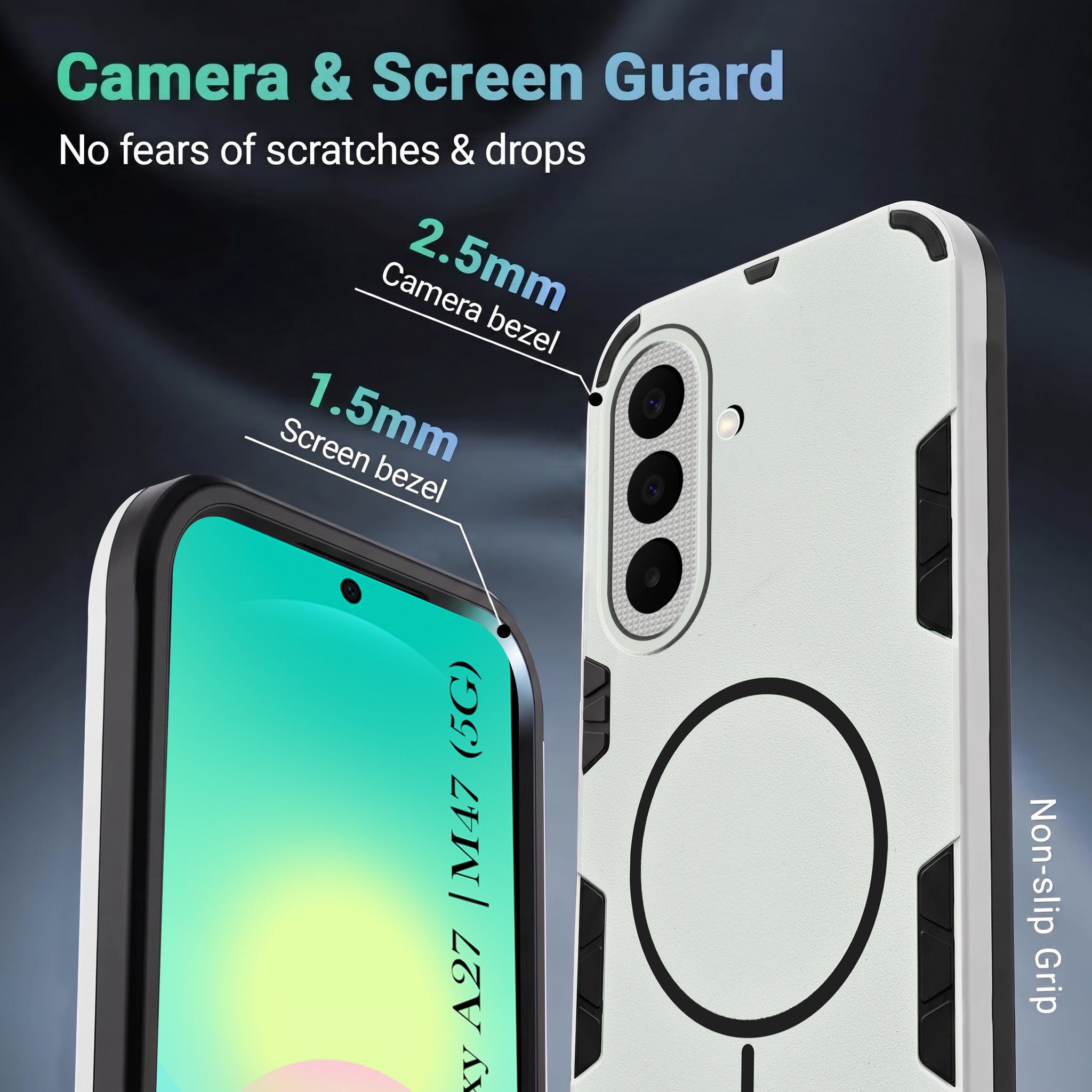 For Samsung Galaxy A27 5G | Galaxy M47 5G Back Cover Case (Slim Hybrid Armor | Shockproof Camera Protection | Rugged Dual Layer)