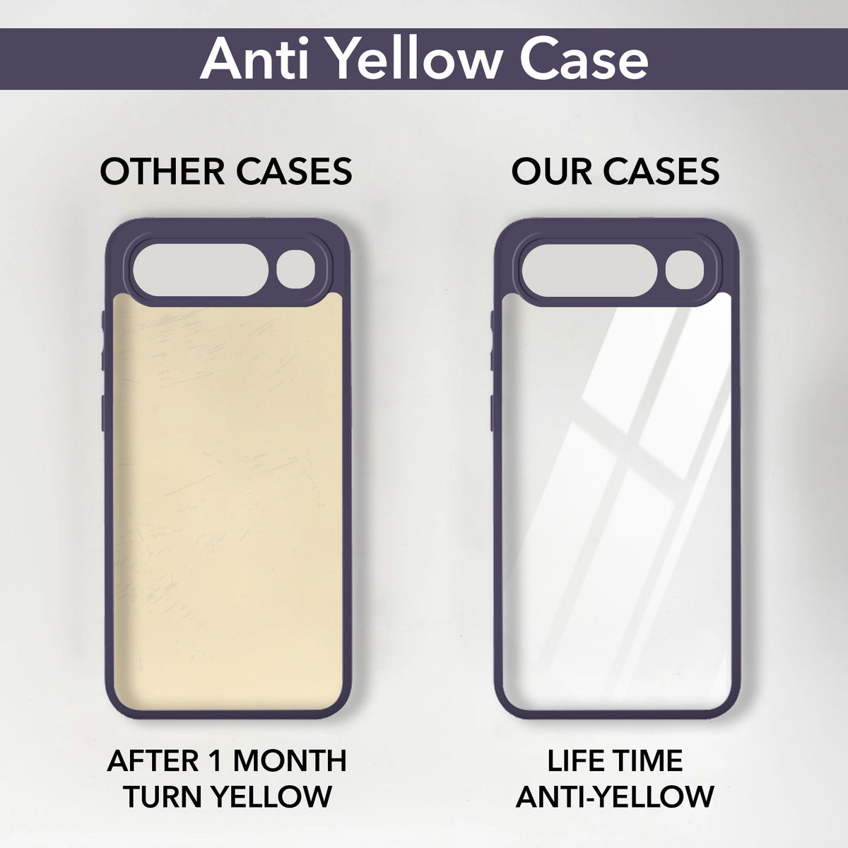 For vivo S2 Back Cover Case Ultra-Hybrid (Lifetime Anti Yellow | Anti Scratch | Crystal Clear Shockproof)