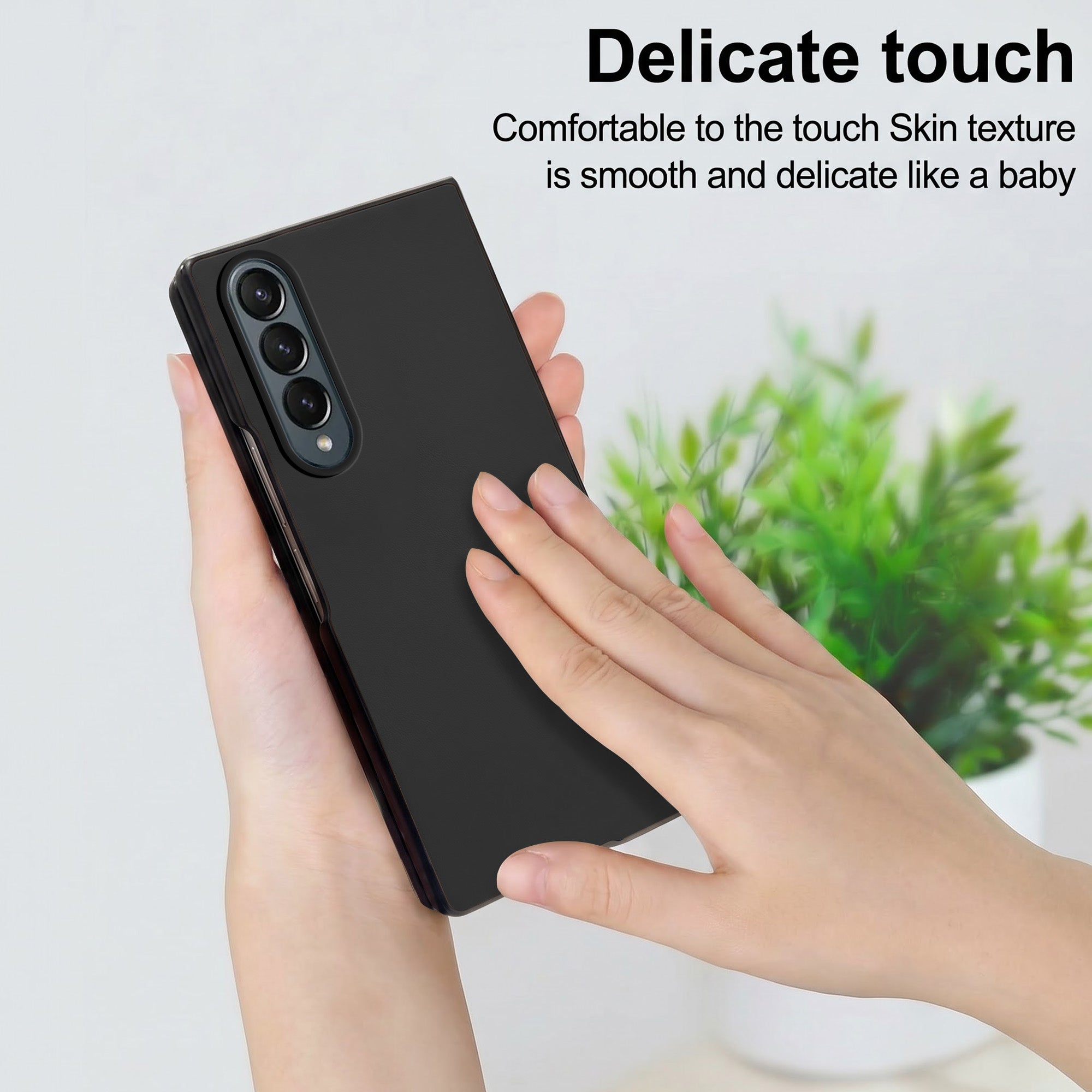 For Samsung Galaxy Z Fold 4 5G Premium Cover Case (Soft Leather Touch | Interior Protective Cloth | Slim 360* Protection)
