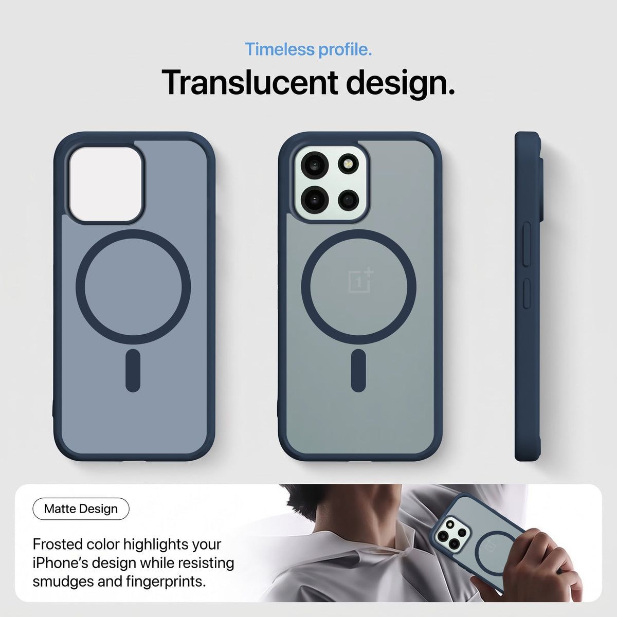 For Oneplus Nord 6 Matte Finish Back Case Cover (MagSafe Compatible | Translucent Soft Touch | Slim and Unbreakable)