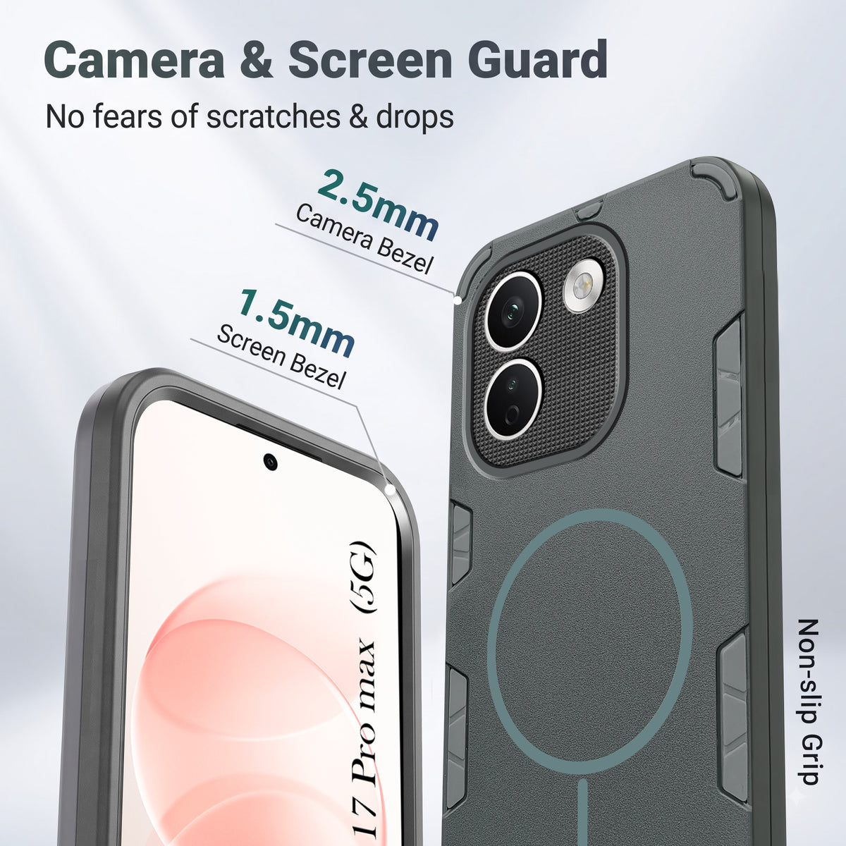 For Redmi Note 17 Pro Max 5G Back Cover Case (Slim Hybrid Armor | Shockproof Camera Protection | Rugged Dual Layer) (Copy)