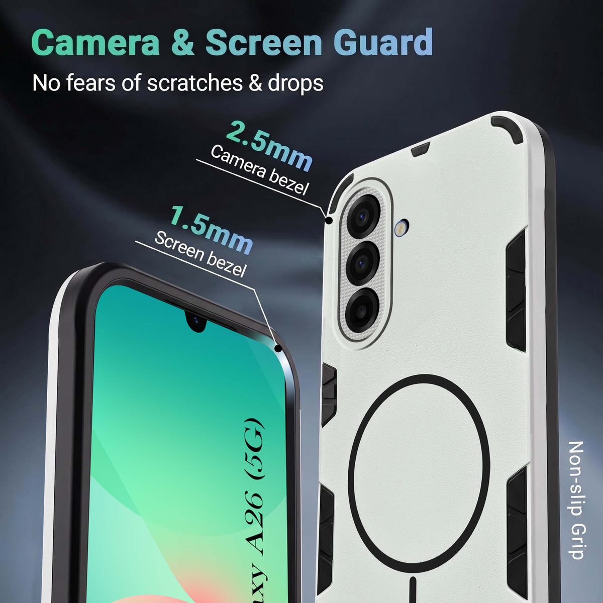 For Samsung Galaxy A26 5G Back Cover Case (Slim Hybrid Armor | Shockproof Camera Protection | Rugged Dual Layer)