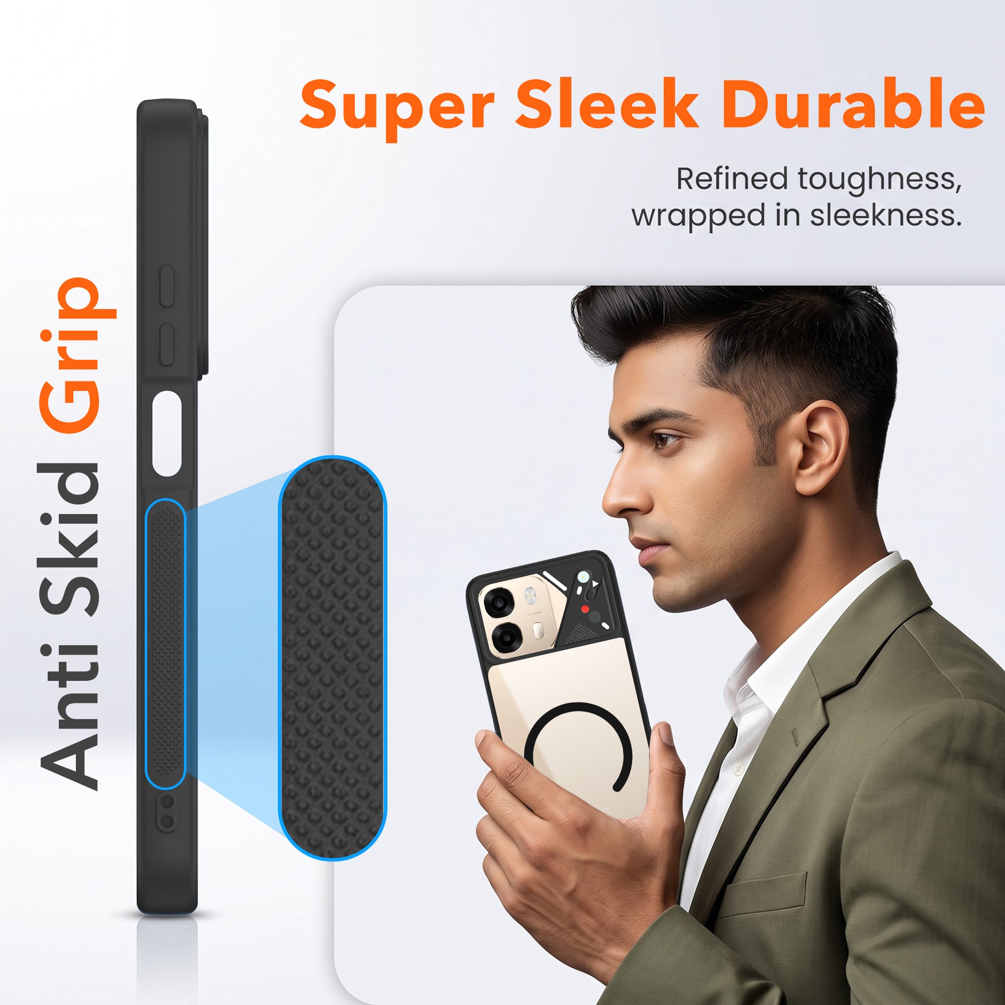 For Oppo A6 Pro Back Cover Case Lifetime Anti-Yellow Clear (Camera Protection | Side Grip | Wireless MagSafe Compatible)