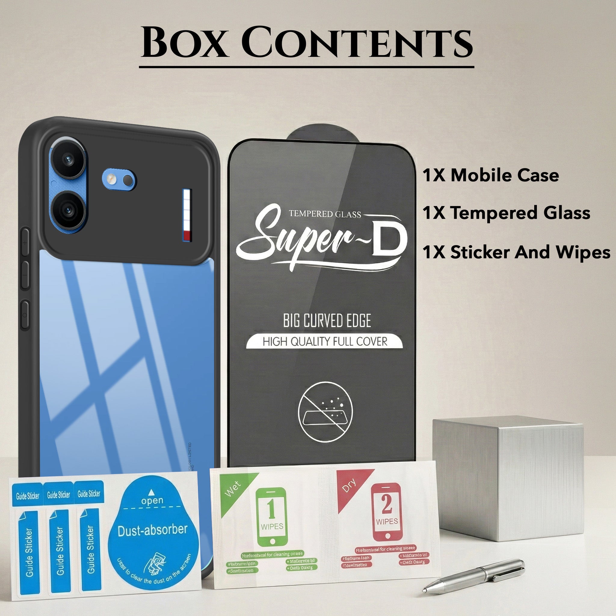 For Nothing Phone 4B 5G (Combo with Back Cover and 9H Tempered Glass (Lifetime Anti-Yellow | Crystal Clear Shockproof | Oleophobic Coating Screen Glass)