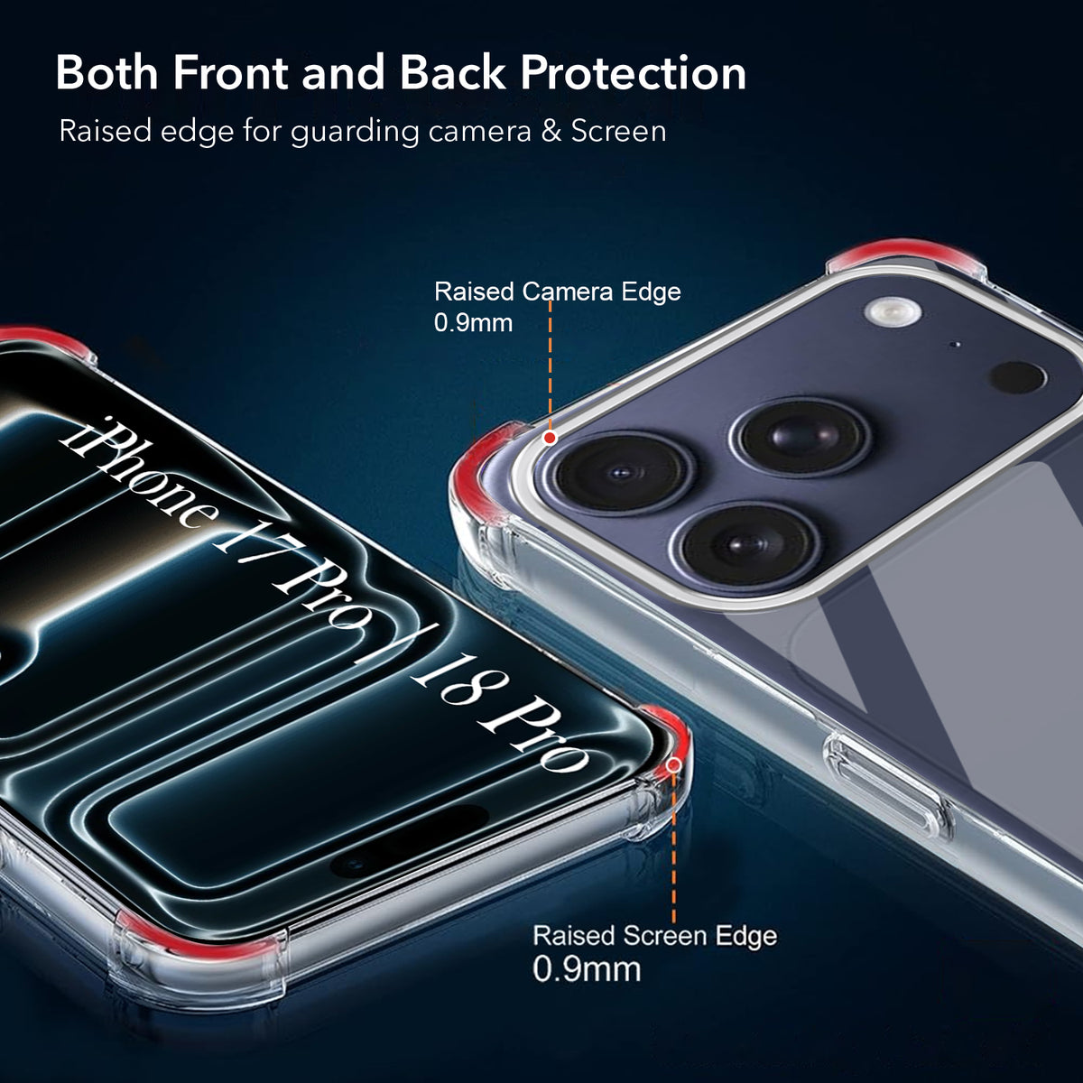 For iPhone 17 Pro | iPhone 18 Pro Back Cover (Drop & Camera Protection | Hard Polycarbonate)