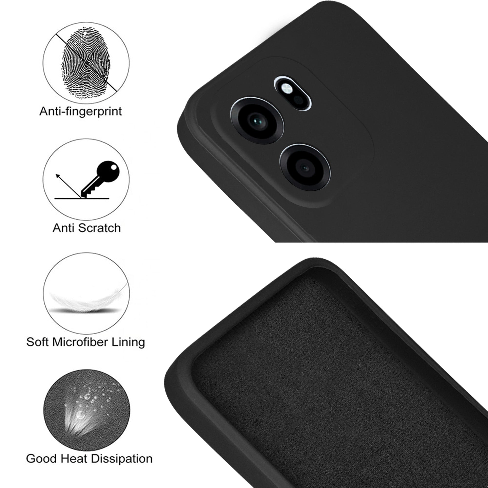 For Oneplus Nord CE 6 Back Cover Case (Matte Finish Silicone with Inside Fiber cloth)