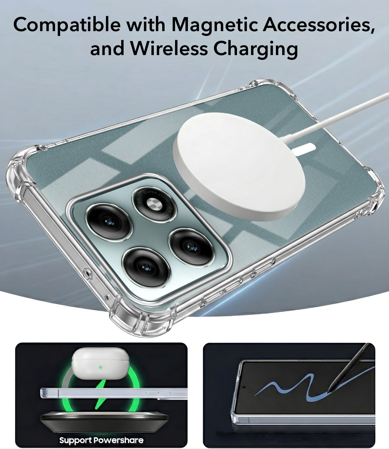 For Motorola Moto Edge 70 Pro Plus 5G Back Cover Shockproof Crystal-Clear (Magsafe Wireless Support | Drop & Camera Protection | Hard Polycarbonate)