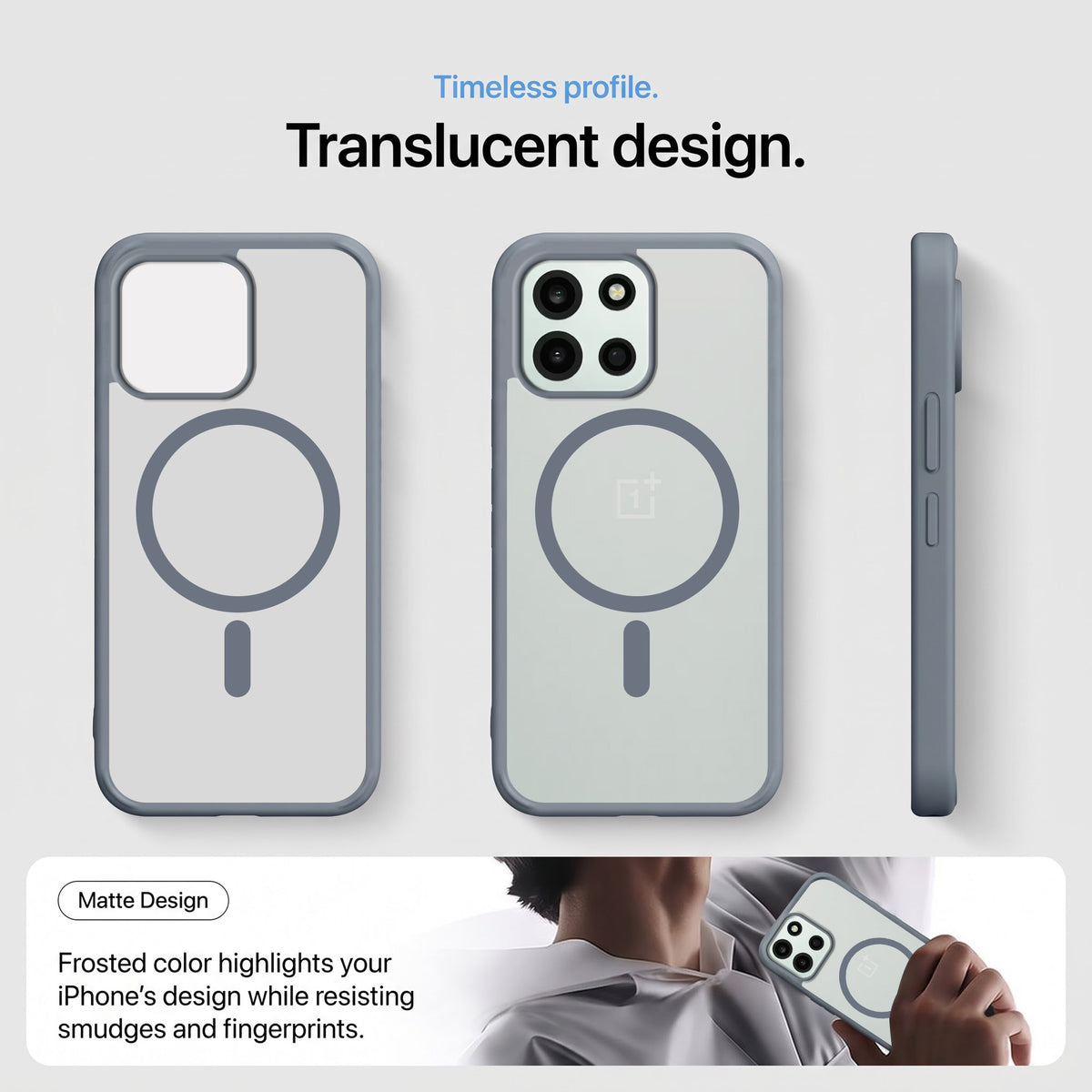 For Oneplus Nord 6 Matte Finish Back Case Cover (MagSafe Compatible | Translucent Soft Touch | Slim and Unbreakable)