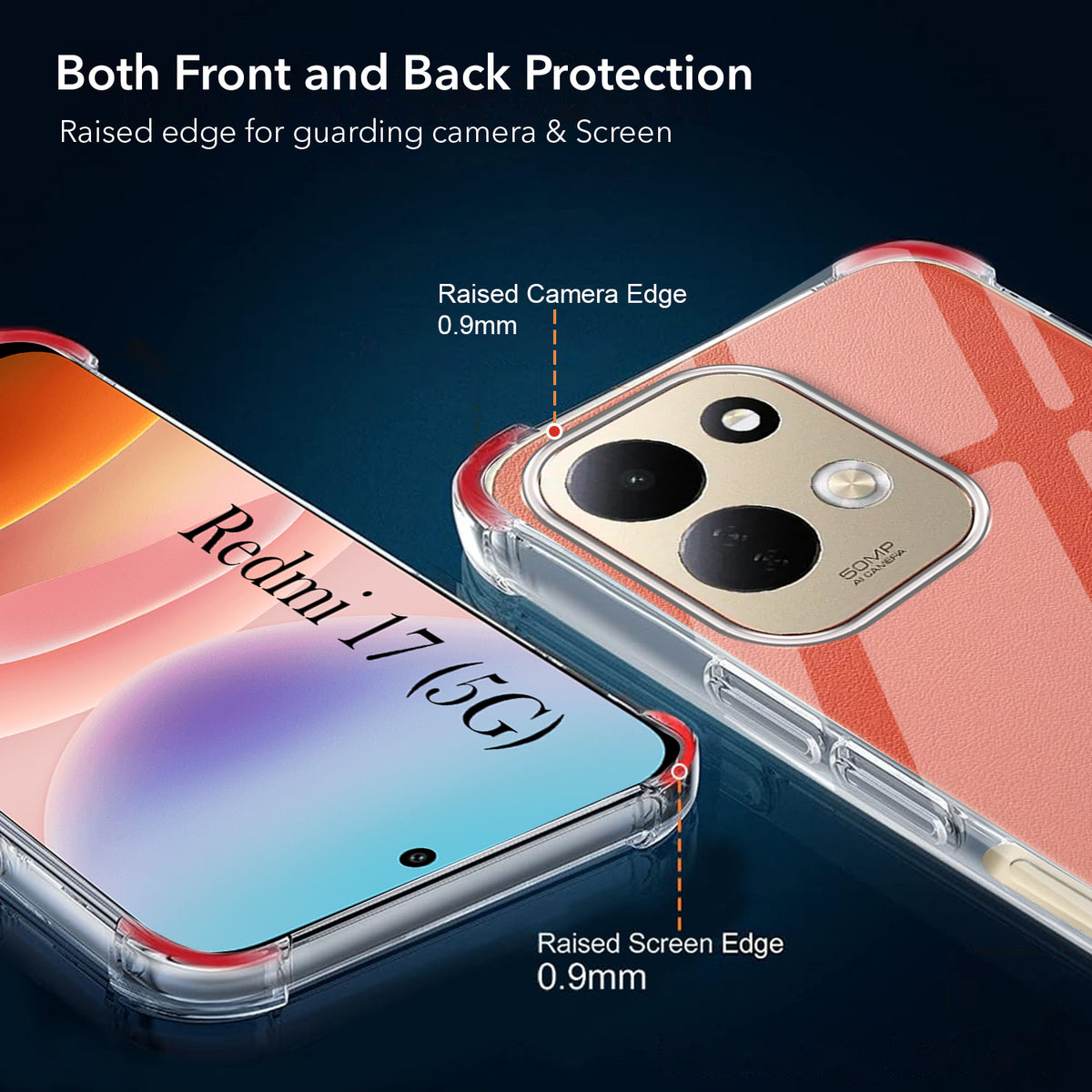 For Redmi 17 5G Back Cover Shockproof Crystal-Clear (Drop & Camera Protection | Hard Polycarbonate)